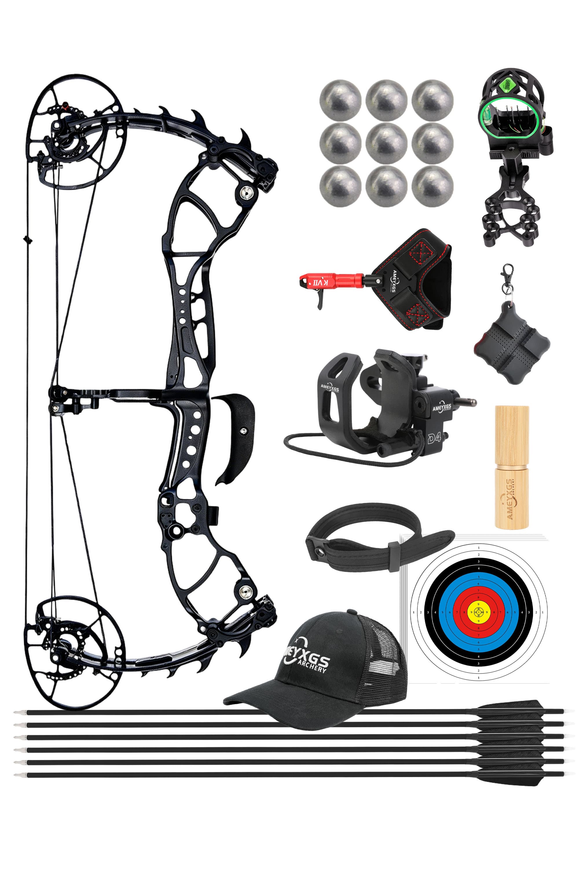 WOLF LEADER Compound Bow 45-70lbs Target Kit Shooting Archery