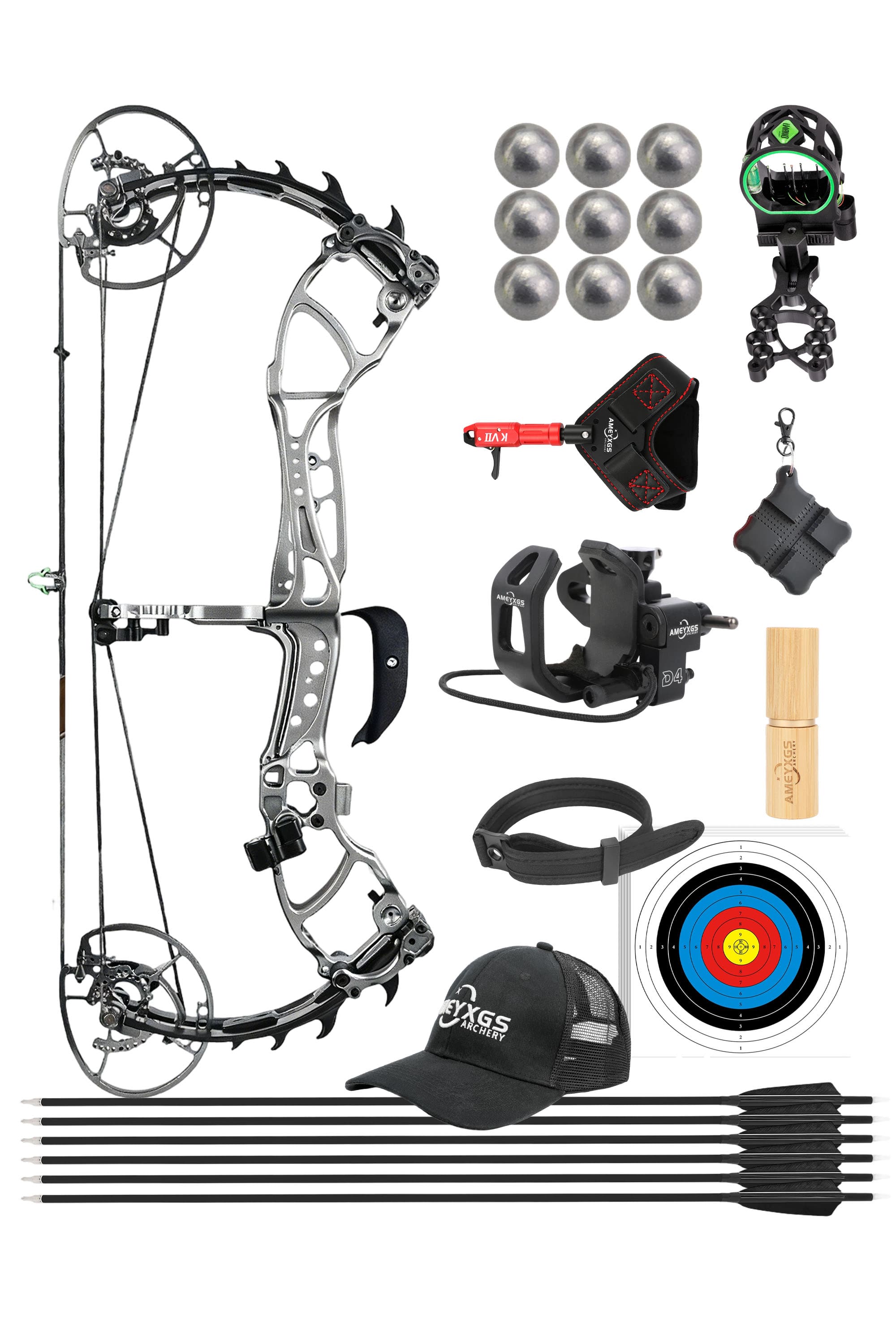 WOLF LEADER Compound Bow 45-70lbs Target Kit Shooting Archery
