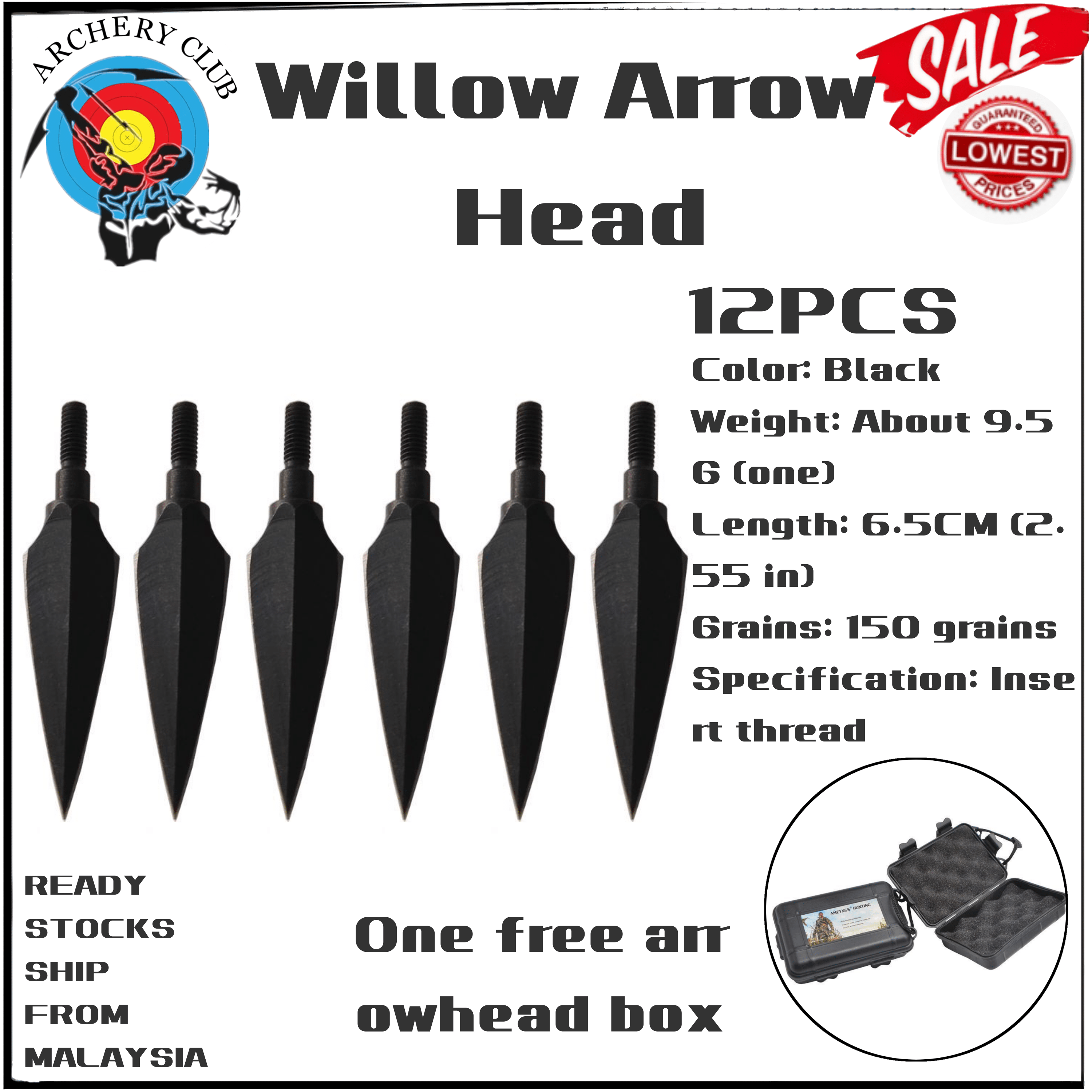 【Delivery Locally】Stainless Material Arrow Head 