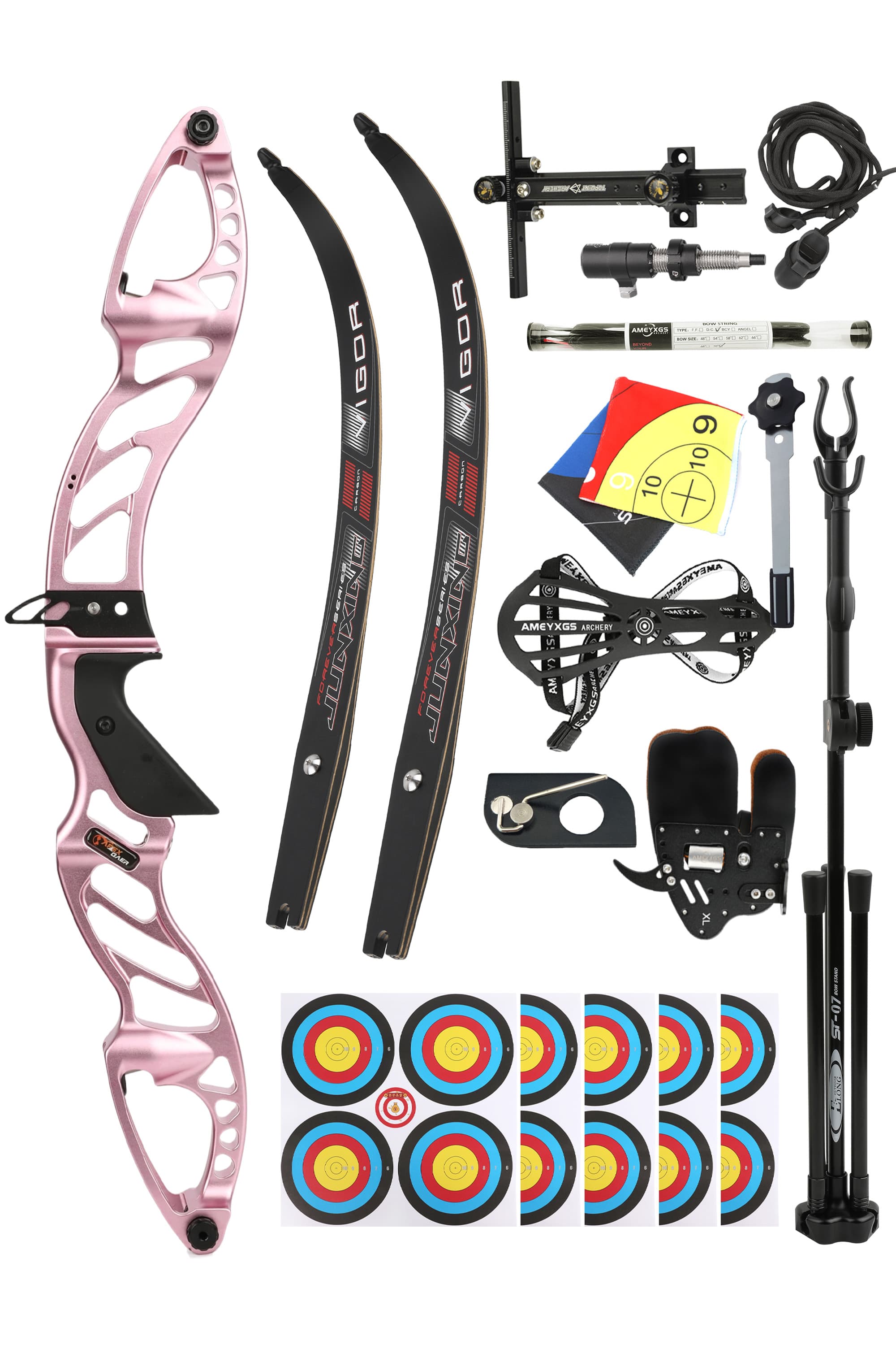  Professional Recurve Bow Set Multiple Draw Weights