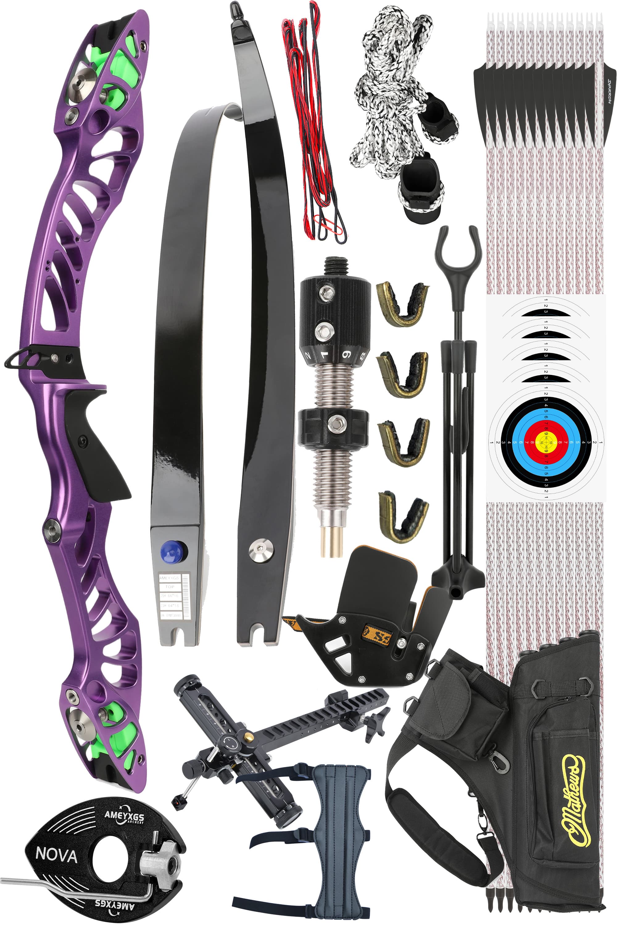 X-Pulse Recurve Bow Kit Takedown 18-46bs Shooting Archery