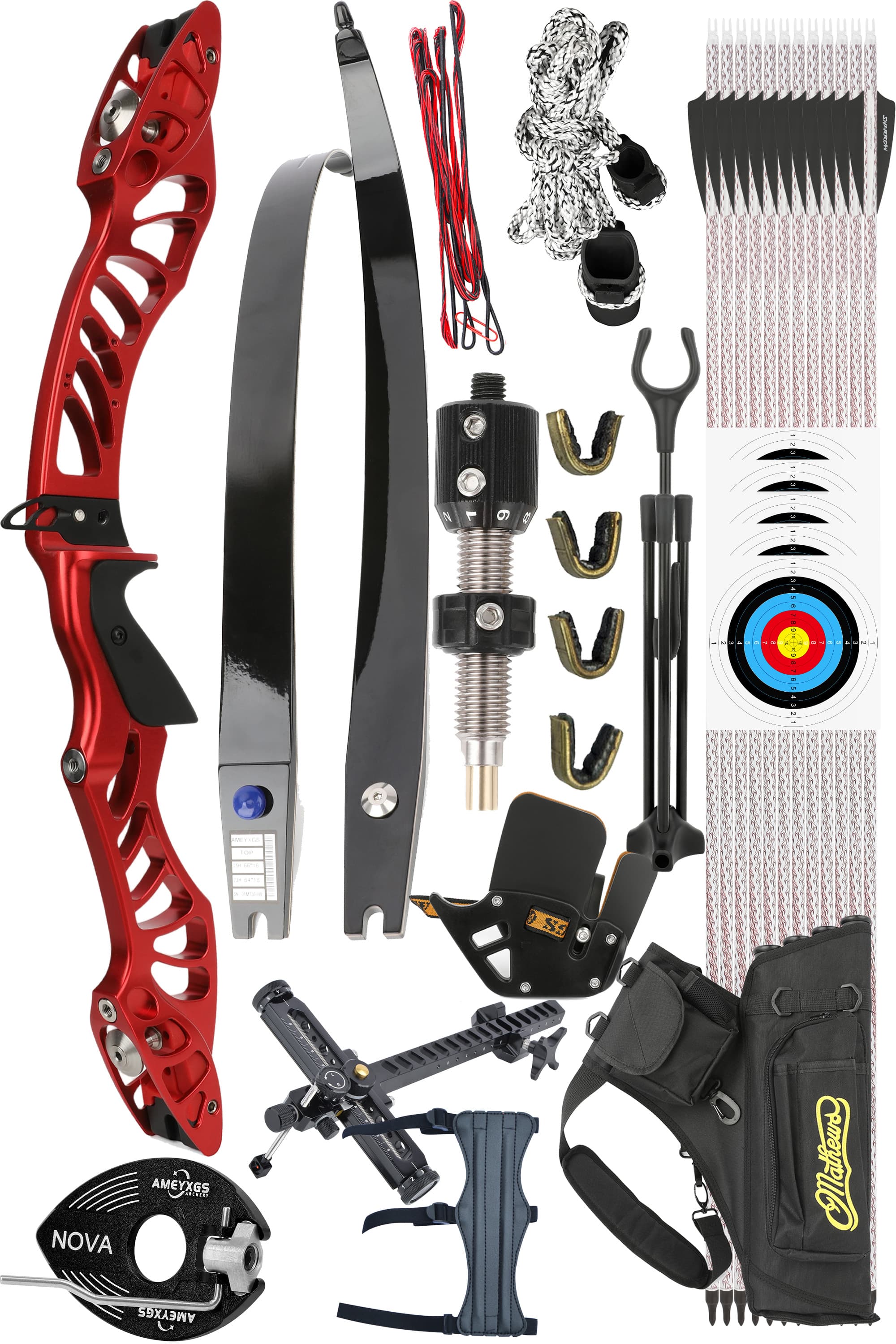 X-Pulse Recurve Bow Kit Takedown 18-46bs Shooting Archery
