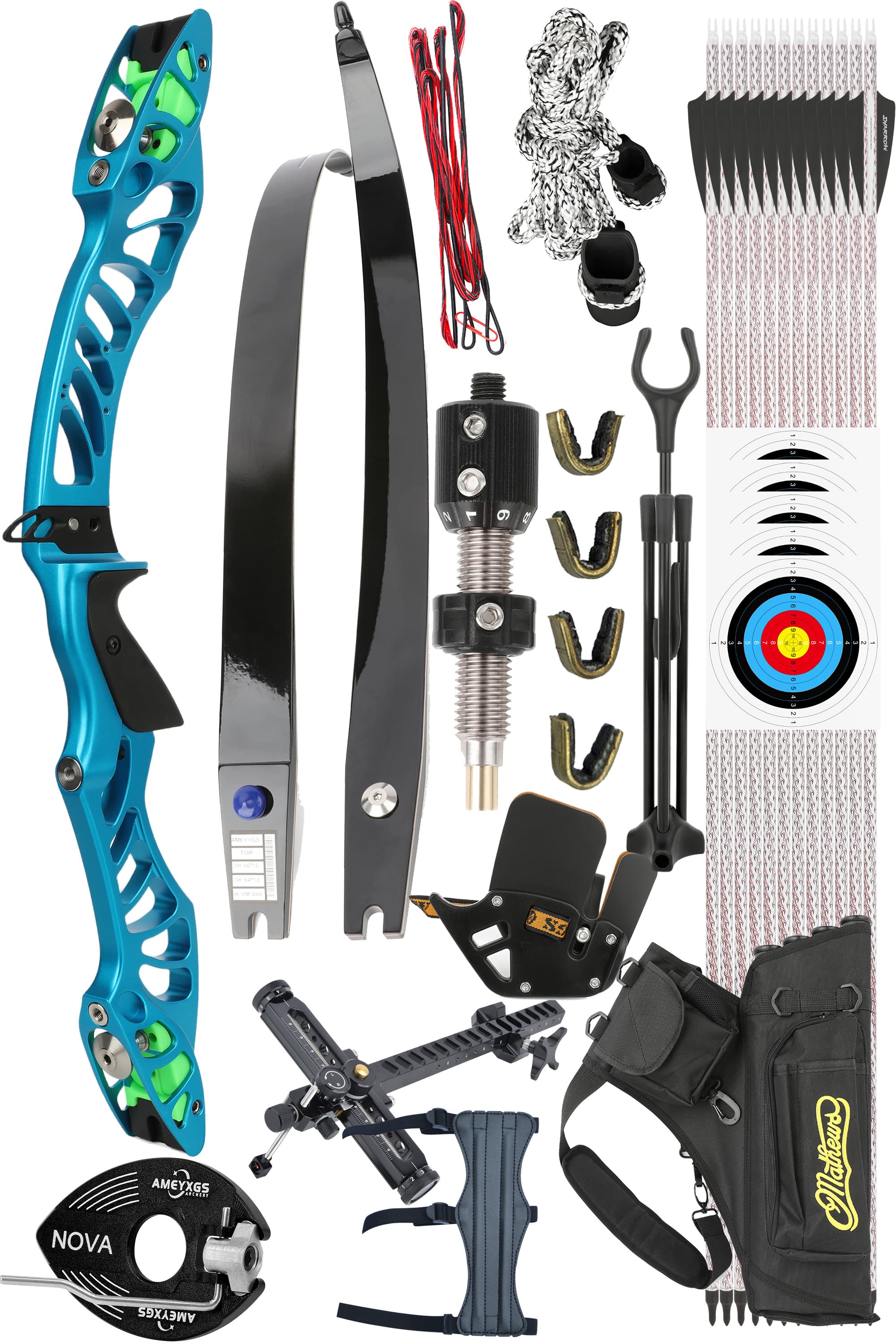 X-Pulse Recurve Bow Kit Takedown 18-46bs Shooting Archery