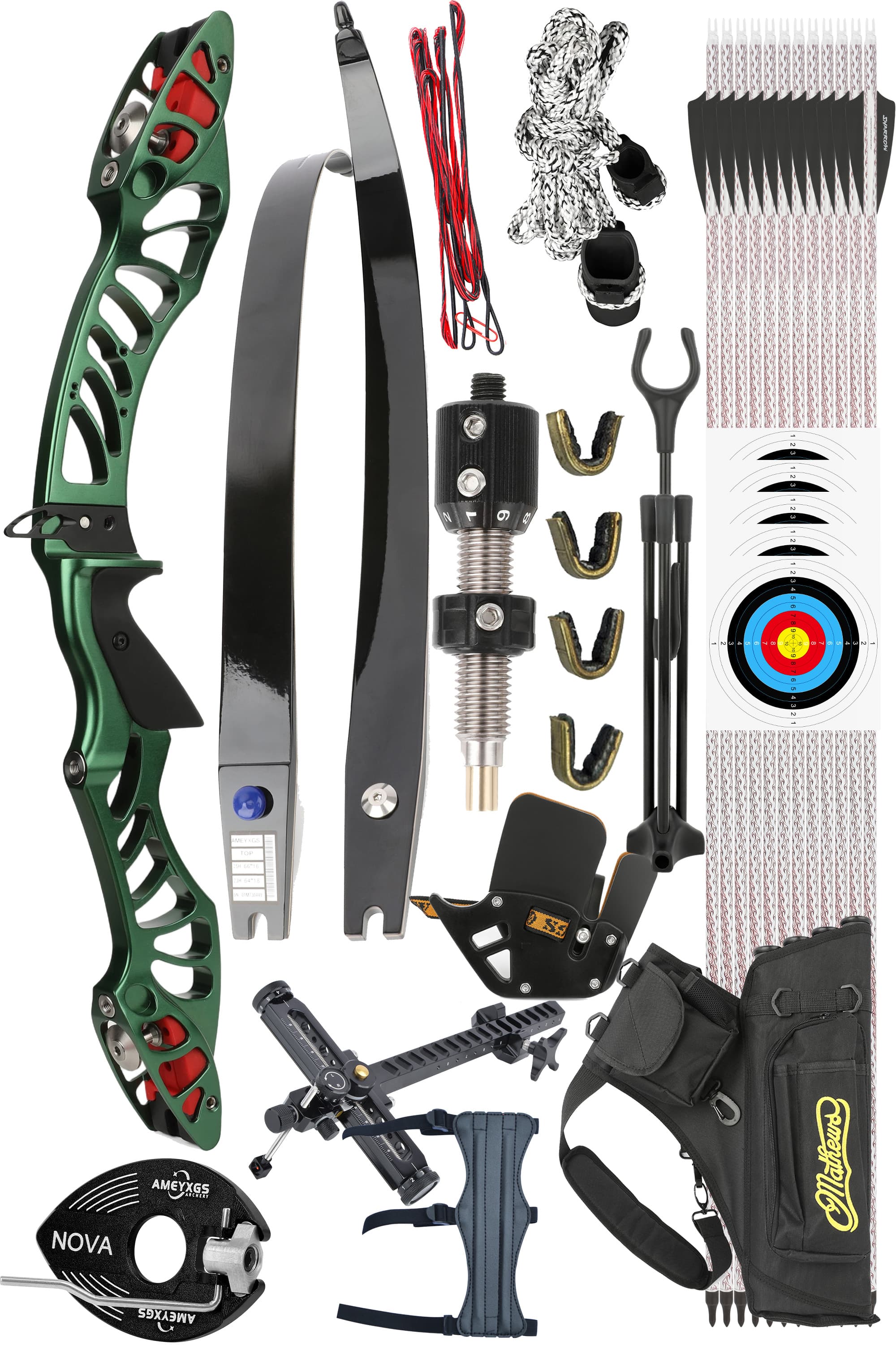 X-Pulse Recurve Bow Kit Takedown 18-46bs Shooting Archery