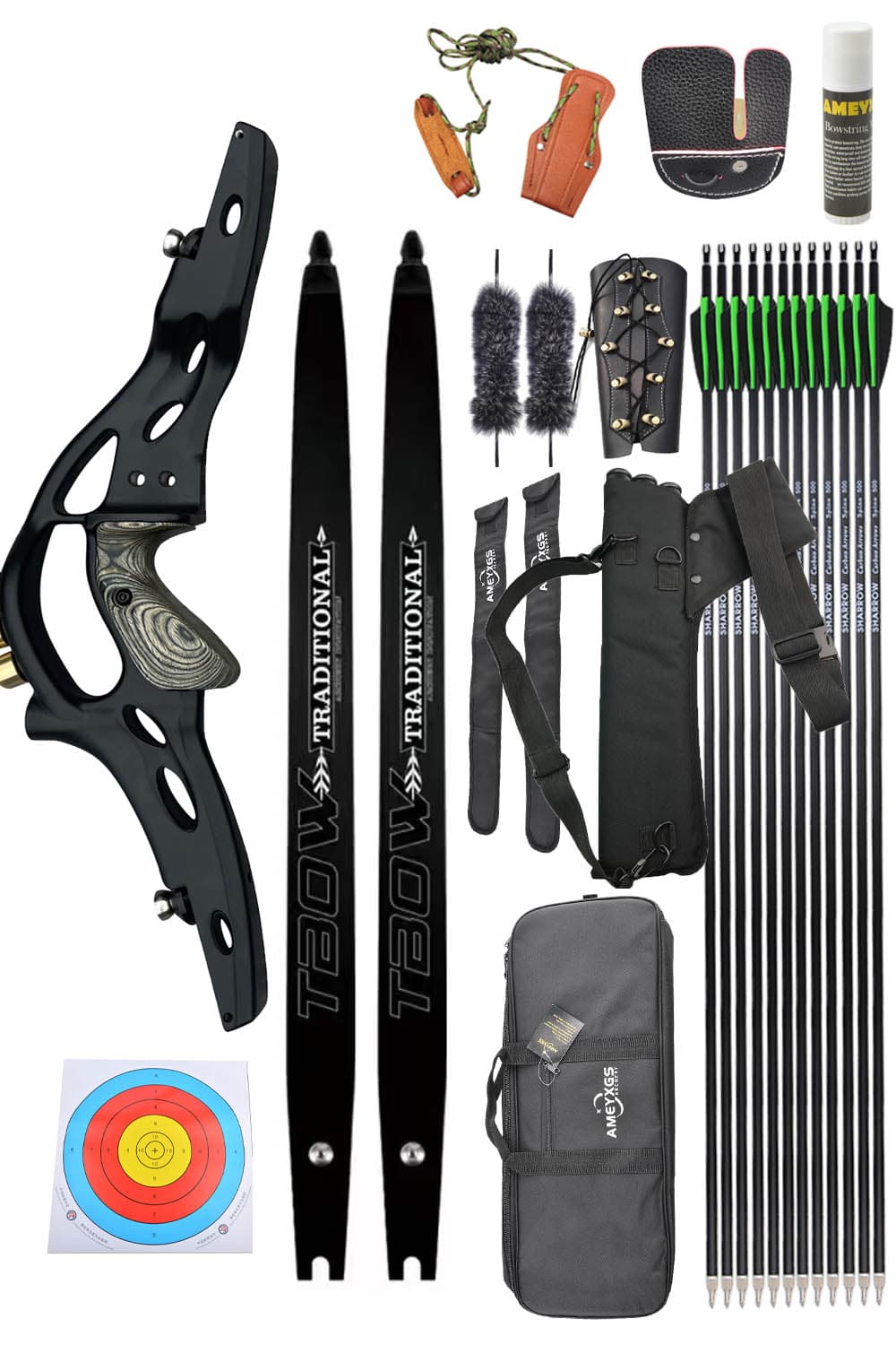 Tbow 30-60Lbs Takedown ILF Hunting Recurve Bow Set