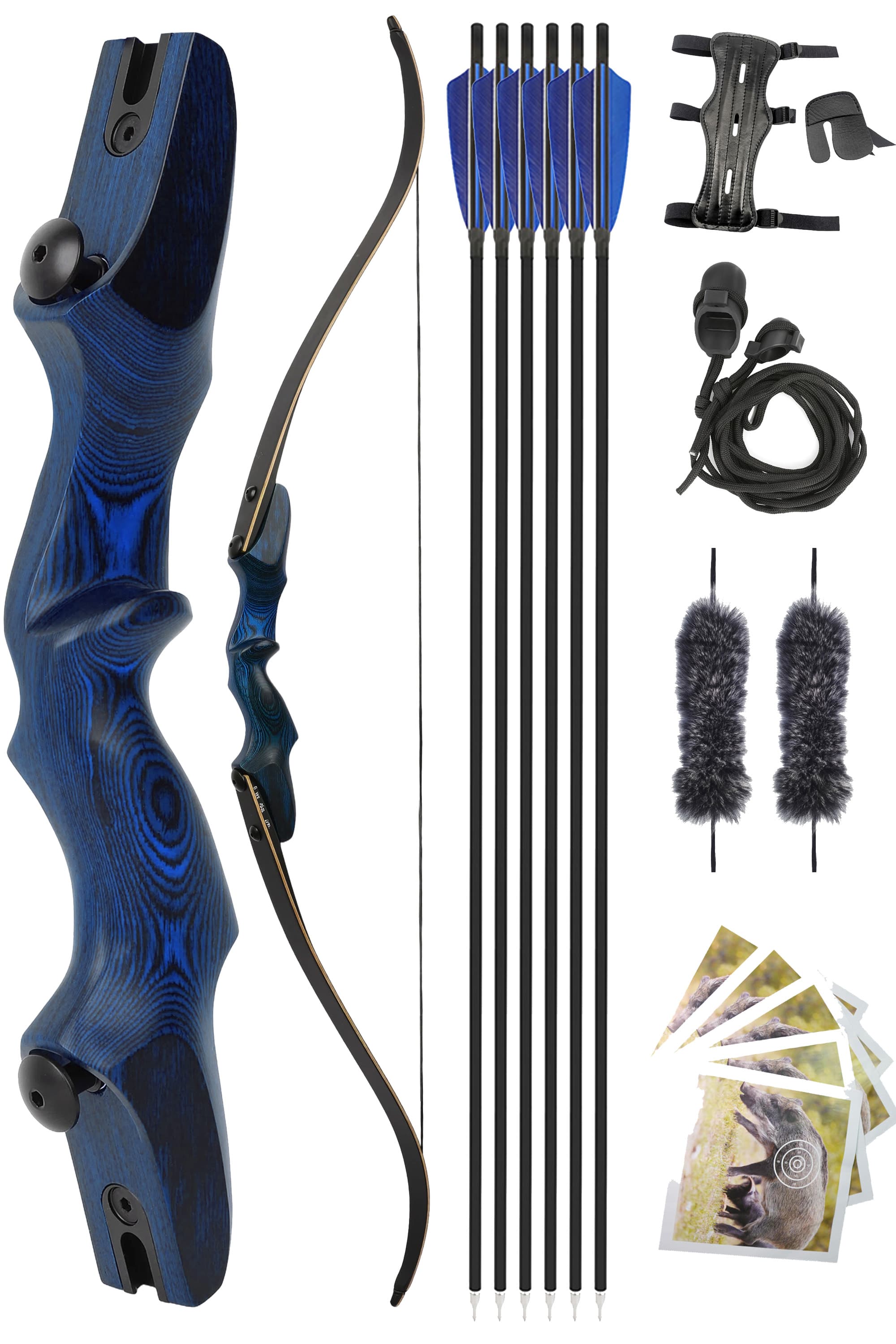 Rock Bear Recurve Bow 20-60LBS Takedown Bow Archery Hunting