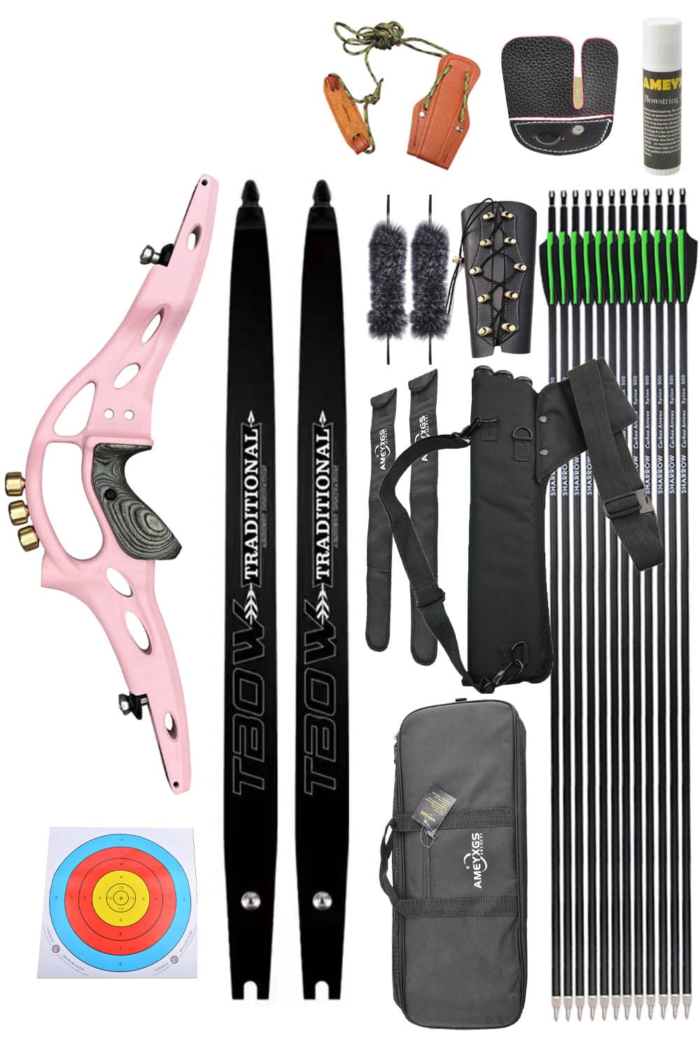 Tbow 30-60Lbs Takedown ILF Hunting Recurve Bow Set