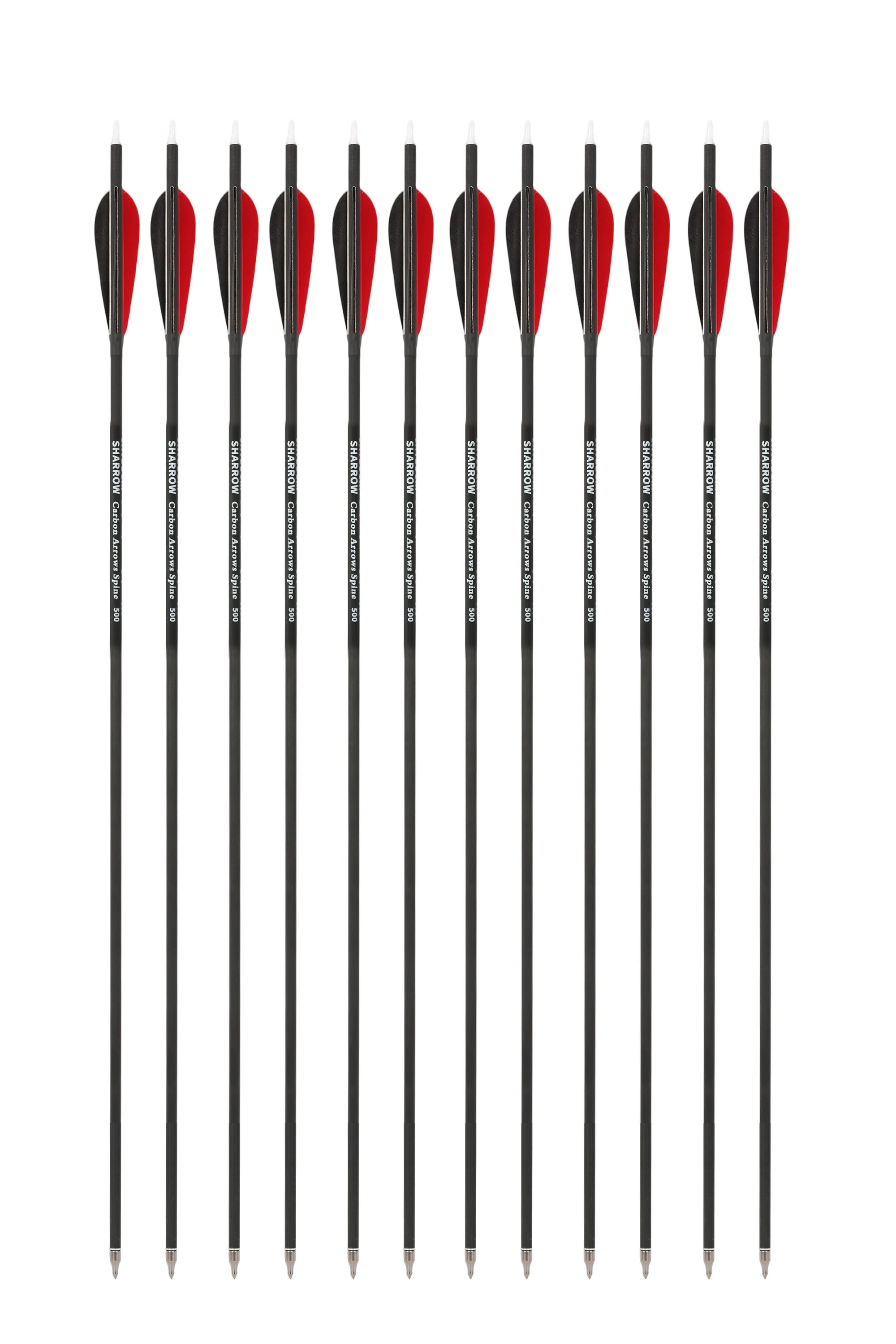30 inch Real Feather 500 Spine Hunting Carbon Arrows