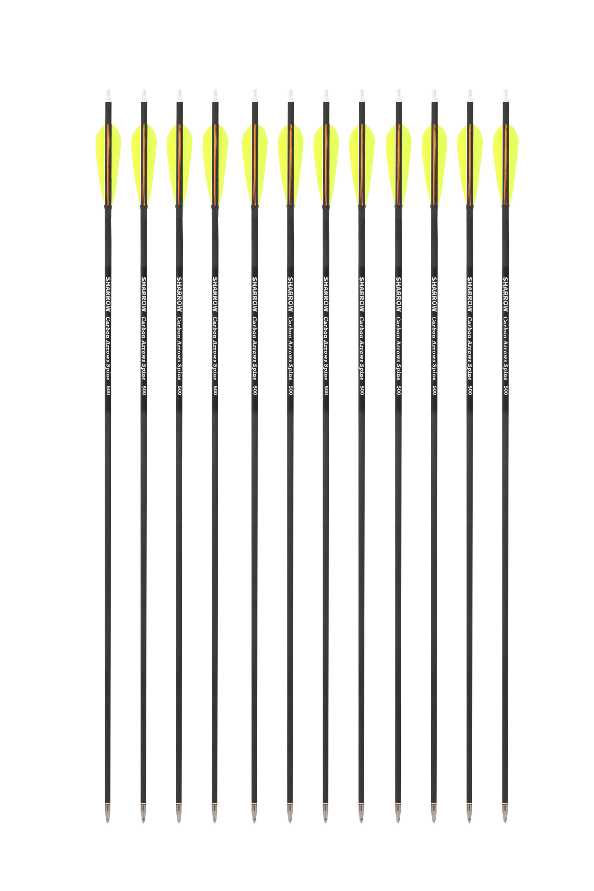 30 inch Real Feather 500 Spine Hunting Carbon Arrows