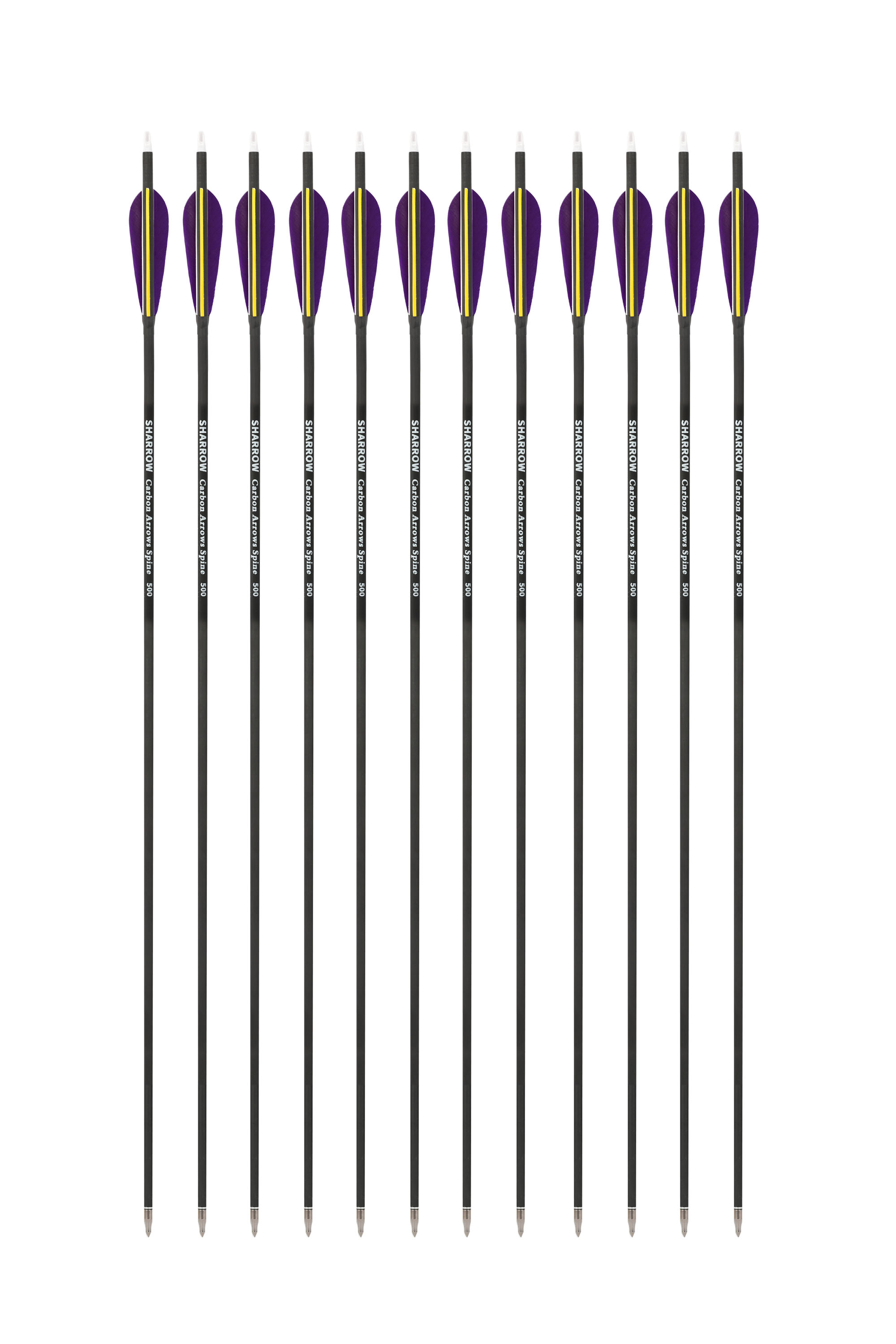 30 inch Real Feather 500 Spine Hunting Carbon Arrows