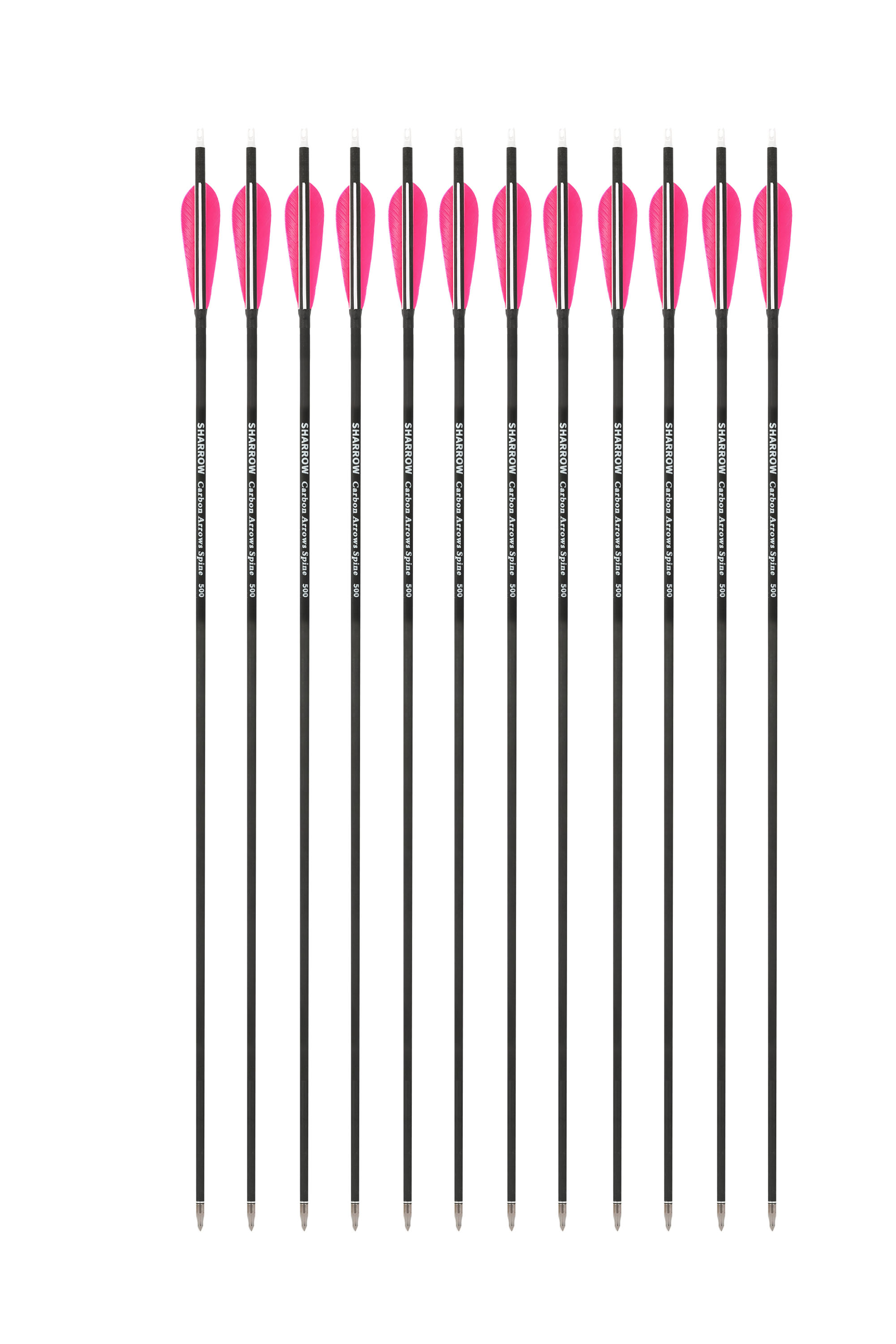 30 inch Real Feather 500 Spine Hunting Carbon Arrows