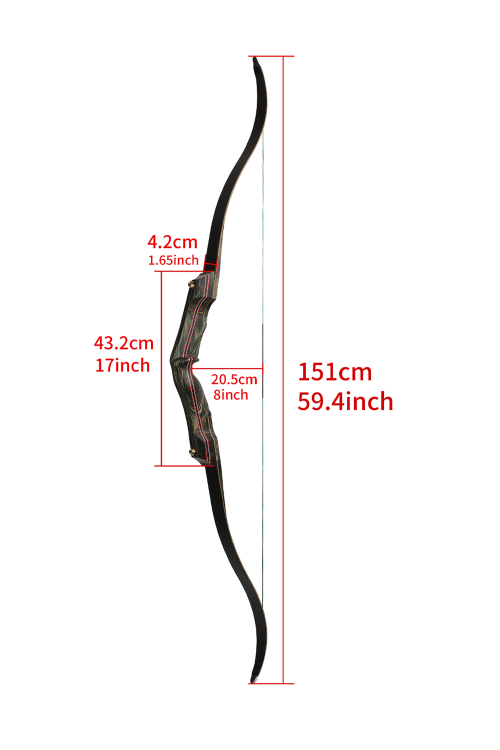 62" Reverse Hunting Bow 30-60Lbs Recurve Archery Set