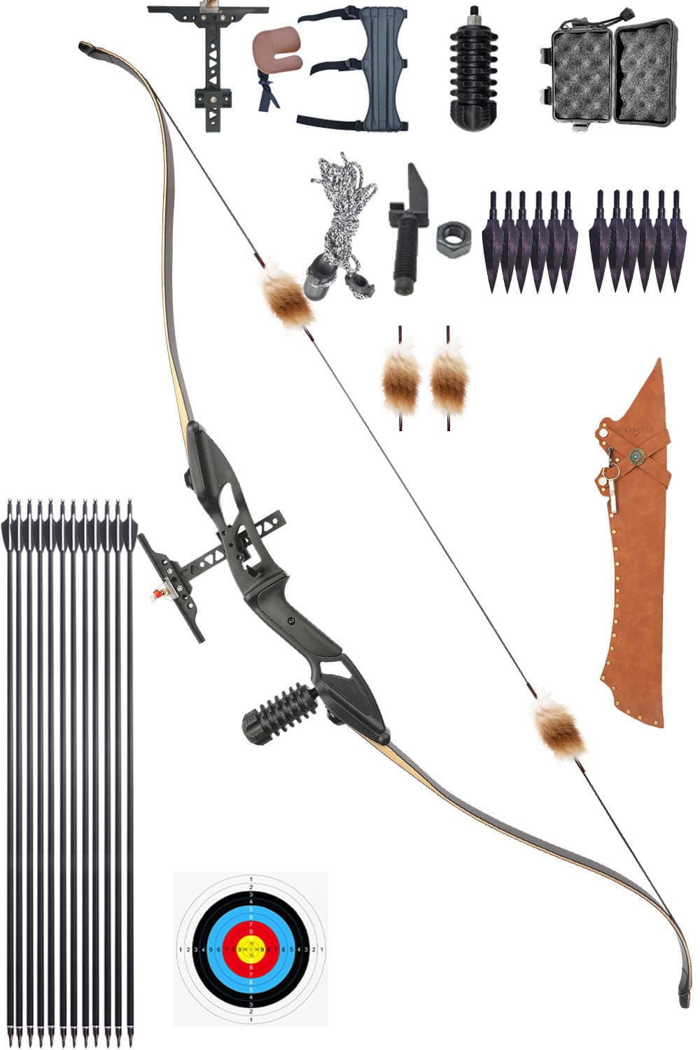 Junxing F179 30-50Lbs Hunting Recurve Bow Set