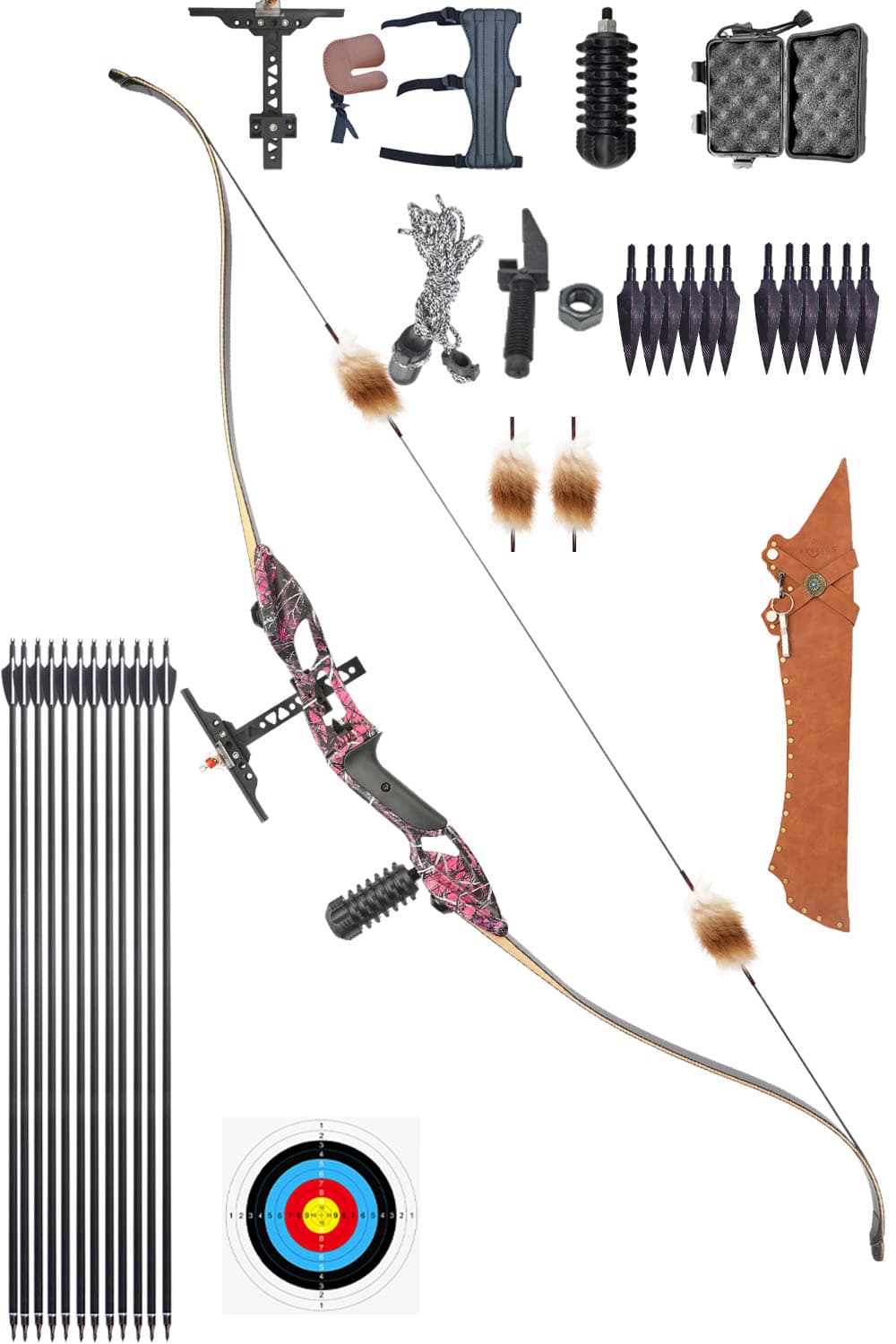 Junxing F179 30-50Lbs Hunting Recurve Bow Set