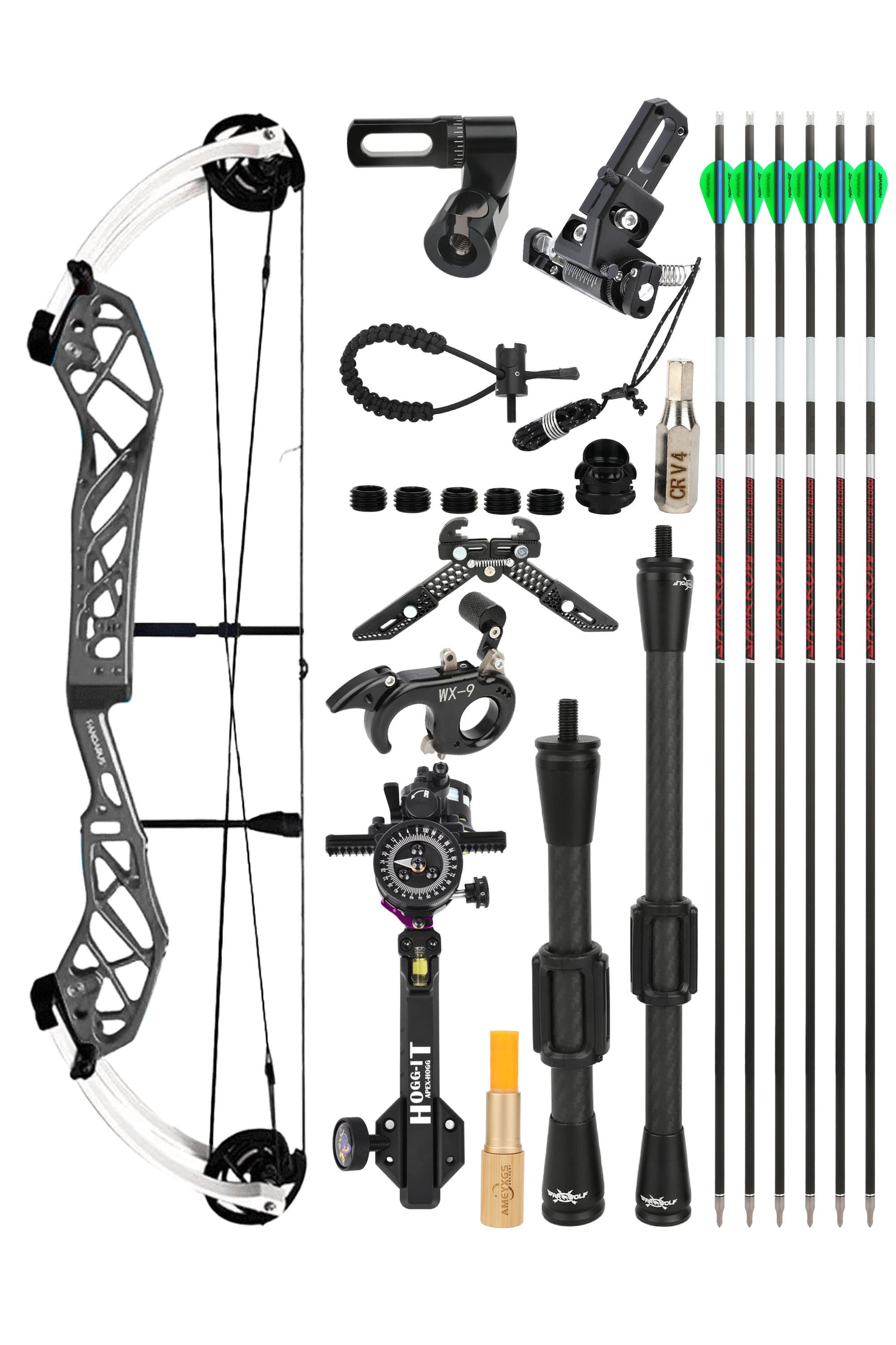 50-60lbs Compound Bow Set IBO 330FPS Archery Target