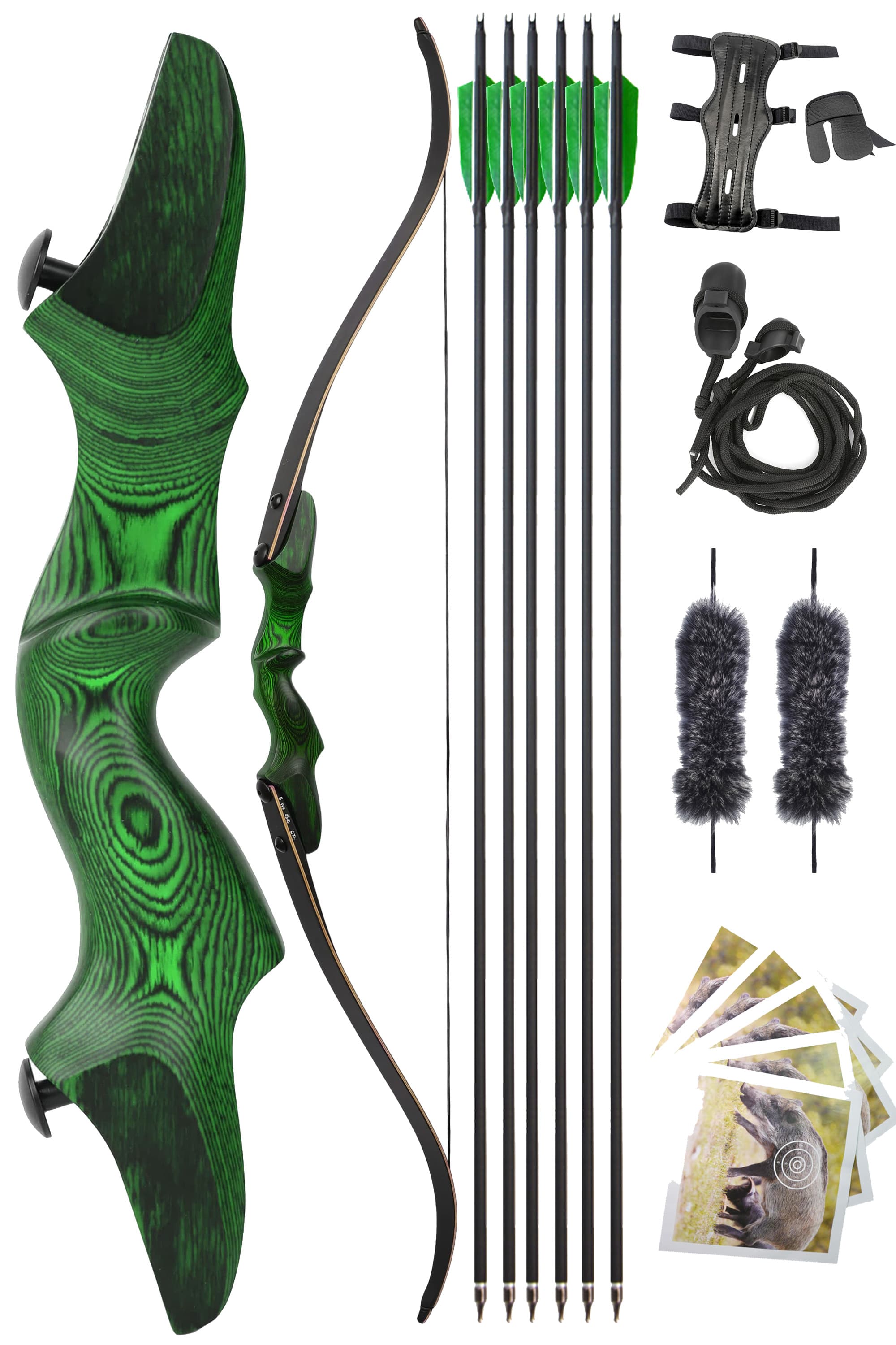 Rock Bear Recurve Bow 20-60LBS Takedown Bow Archery Hunting