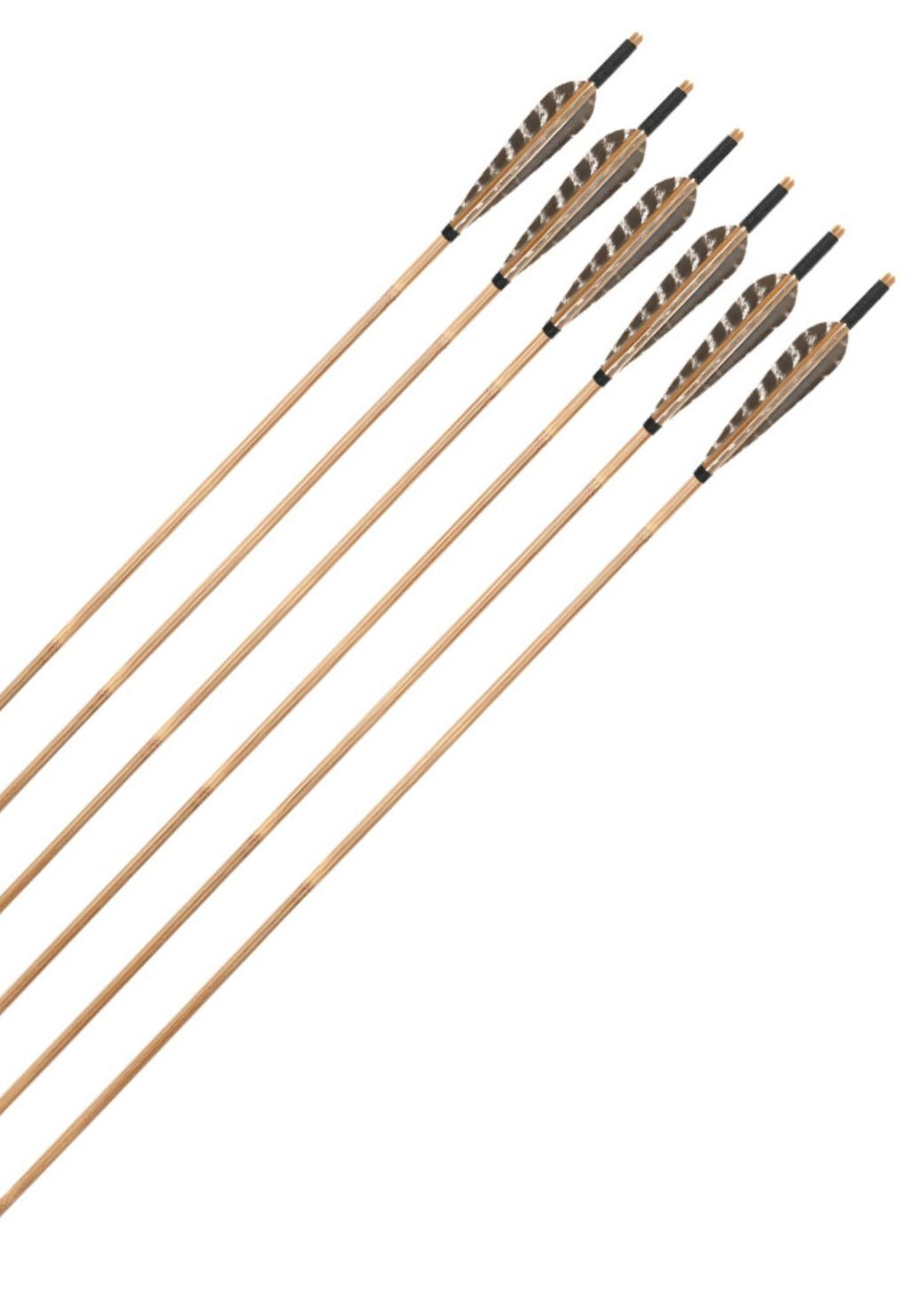 12X 33" Bamboo Arrows 5" Feather Handmade Archery Longbow Recurve Bow