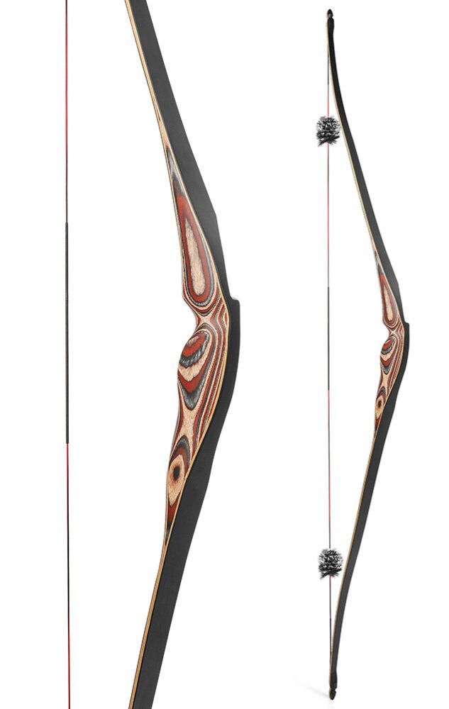 58" 20-50Lbs One Piece Recurve Traditional Bow Set RH LH