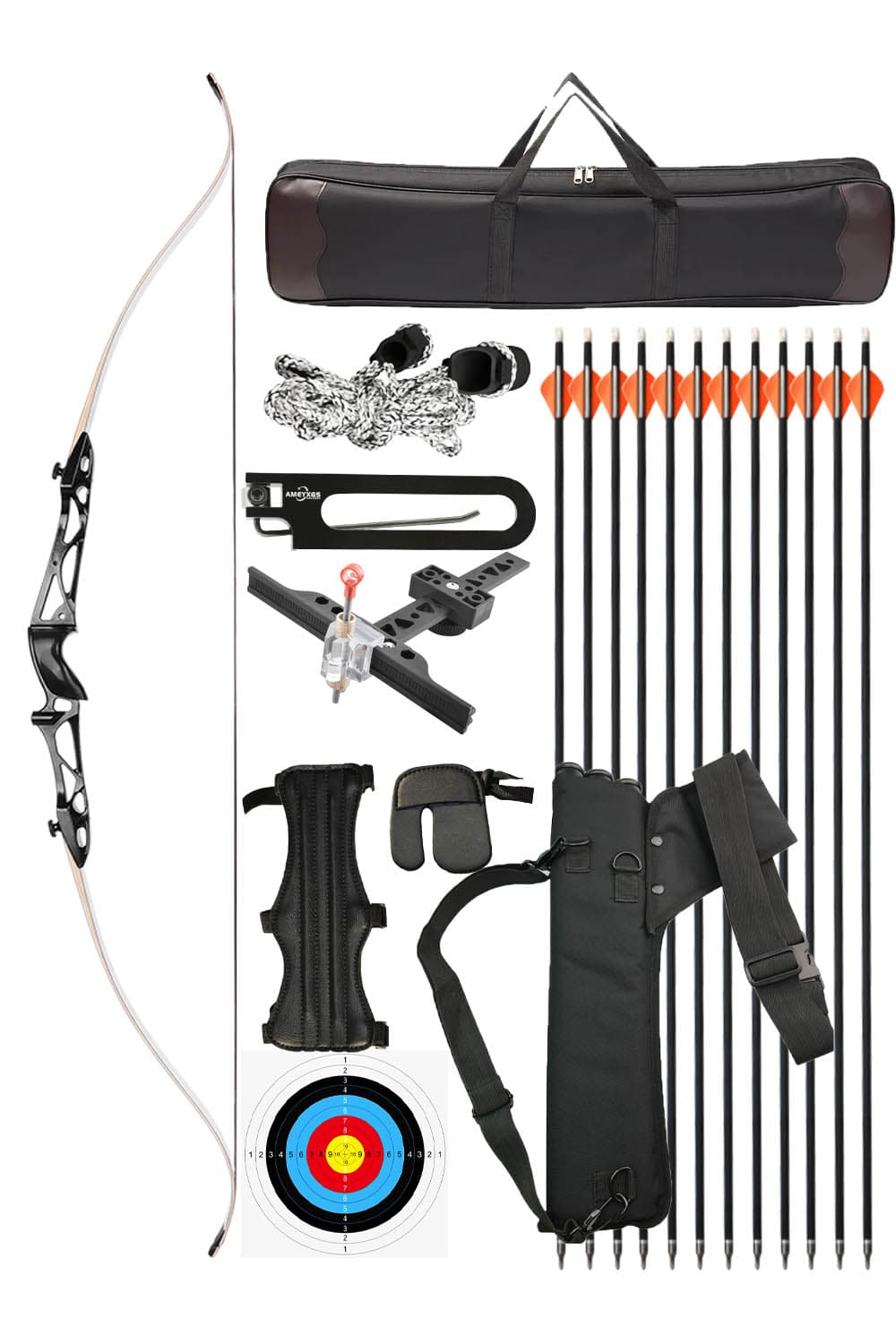 KAUMEI 66" 68" 70" Archery Competition Recurve Bow Set