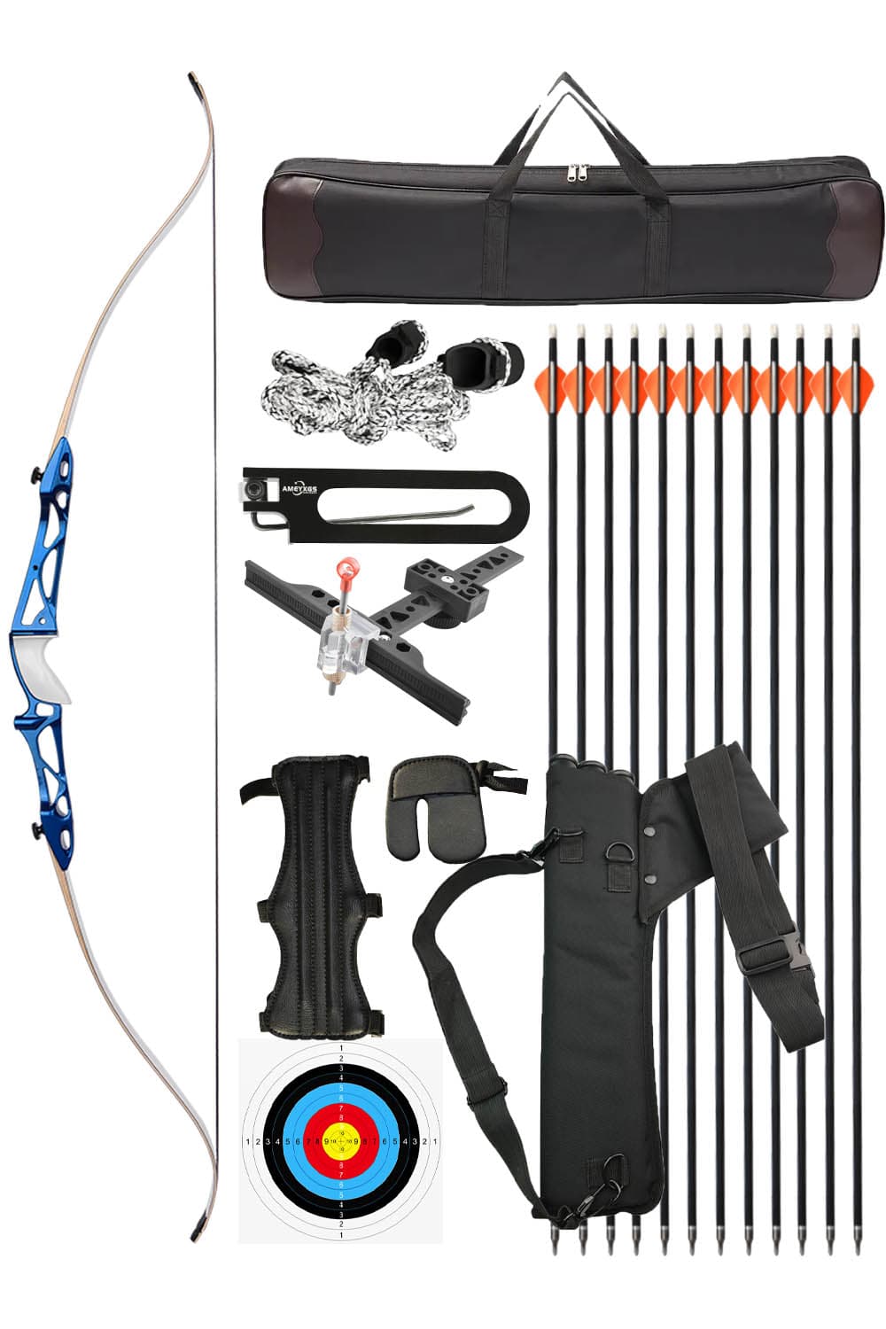 KAUMEI 66" 68" 70" Archery Competition Recurve Bow Set