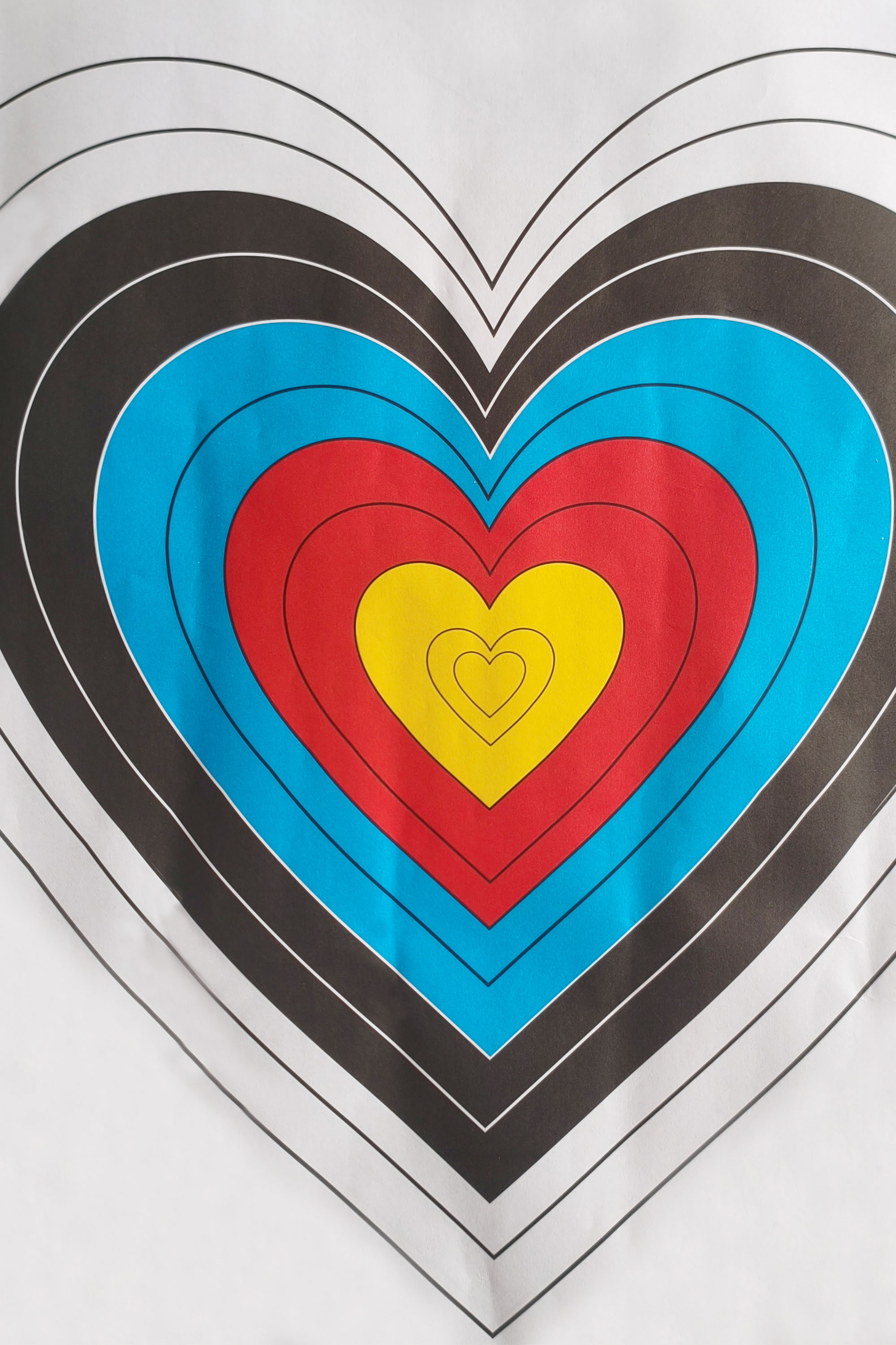 Heart Shaped Bow Target Paper 40×40cm Shooting Practice