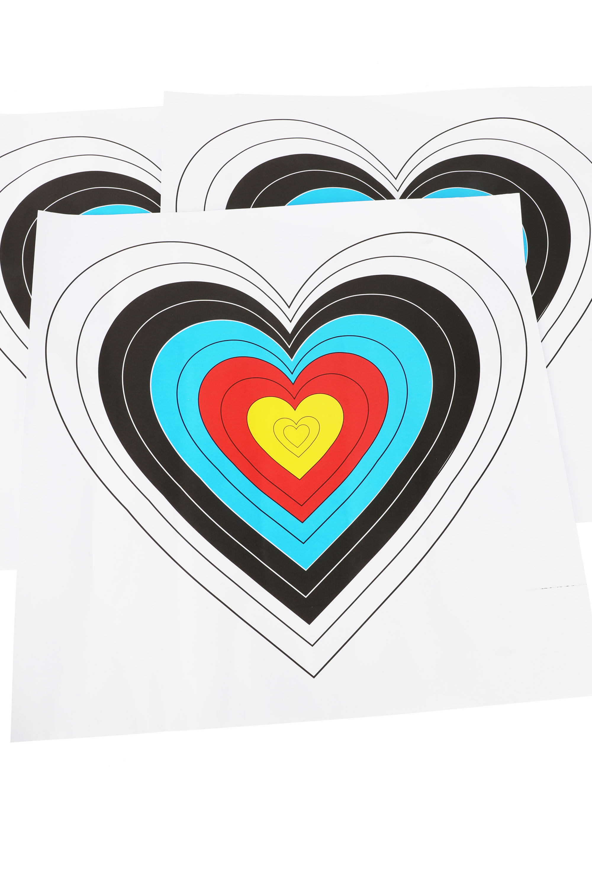 Heart Shaped Bow Target Paper 40×40cm Shooting Practice