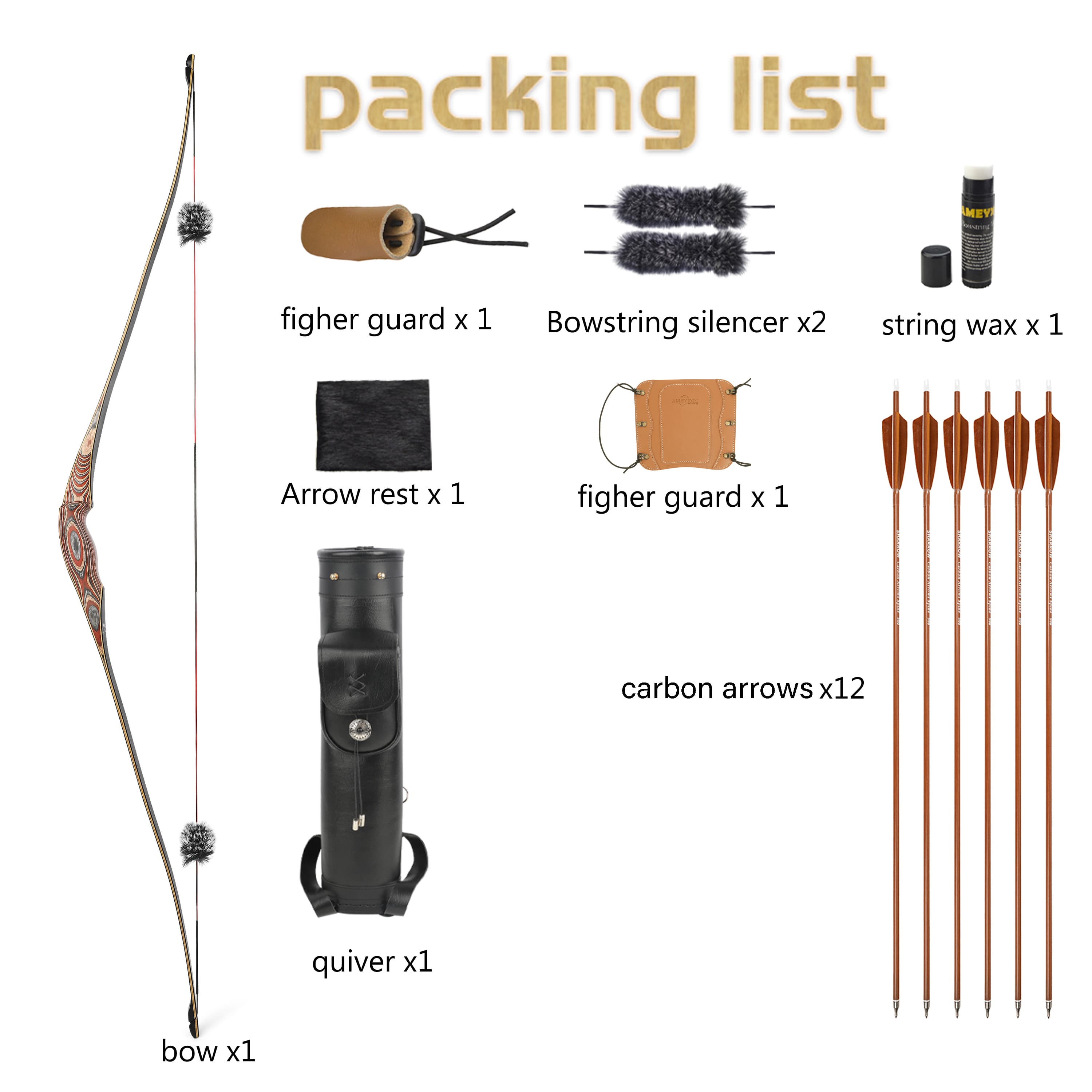 58" 20-50Lbs One-Piece Hunting Hybrid Longbow Traditional Bow