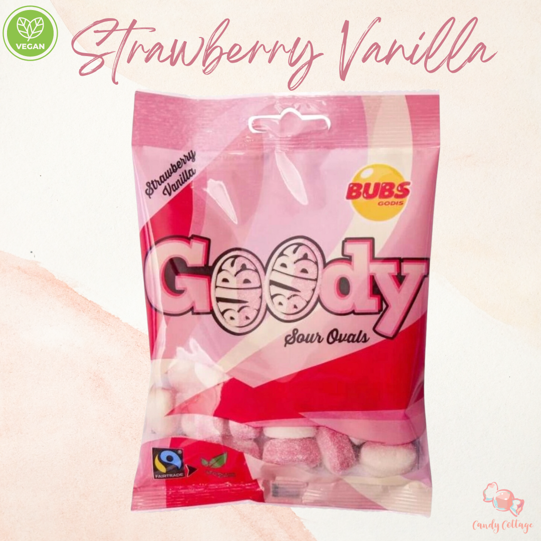 BUBS GOODY Strawberry and Vanilla Ovals Bag [SWEDEN]