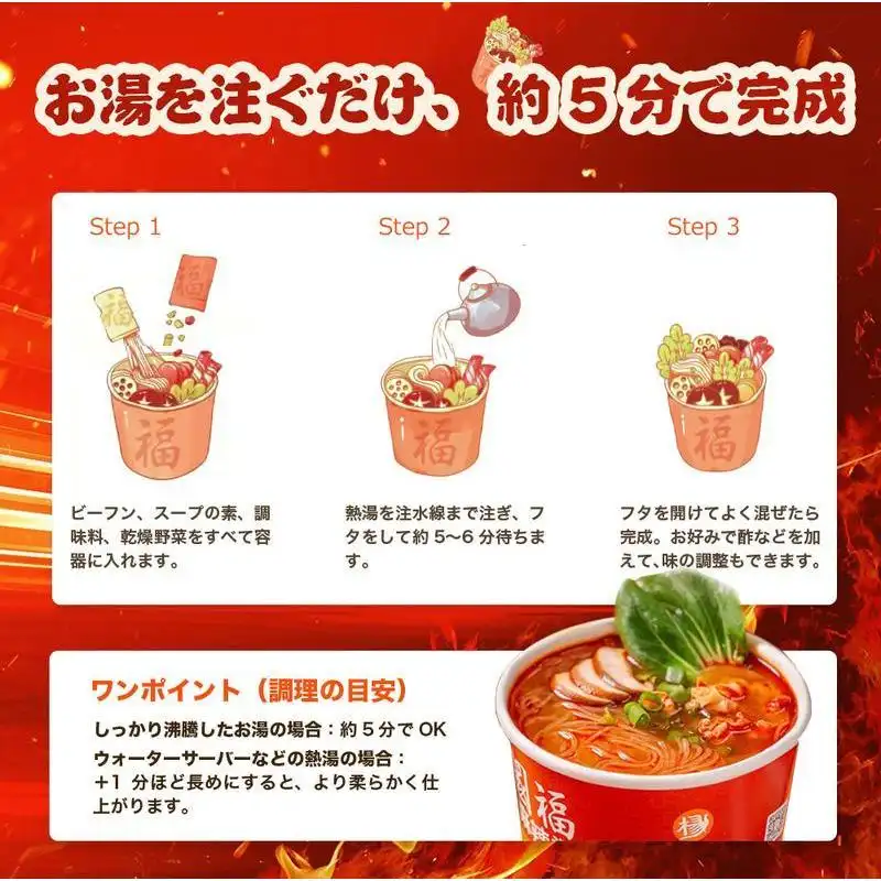 （卸売商品) 约1kg 8個 杨国福 マーラータン (TikTokタイプ)