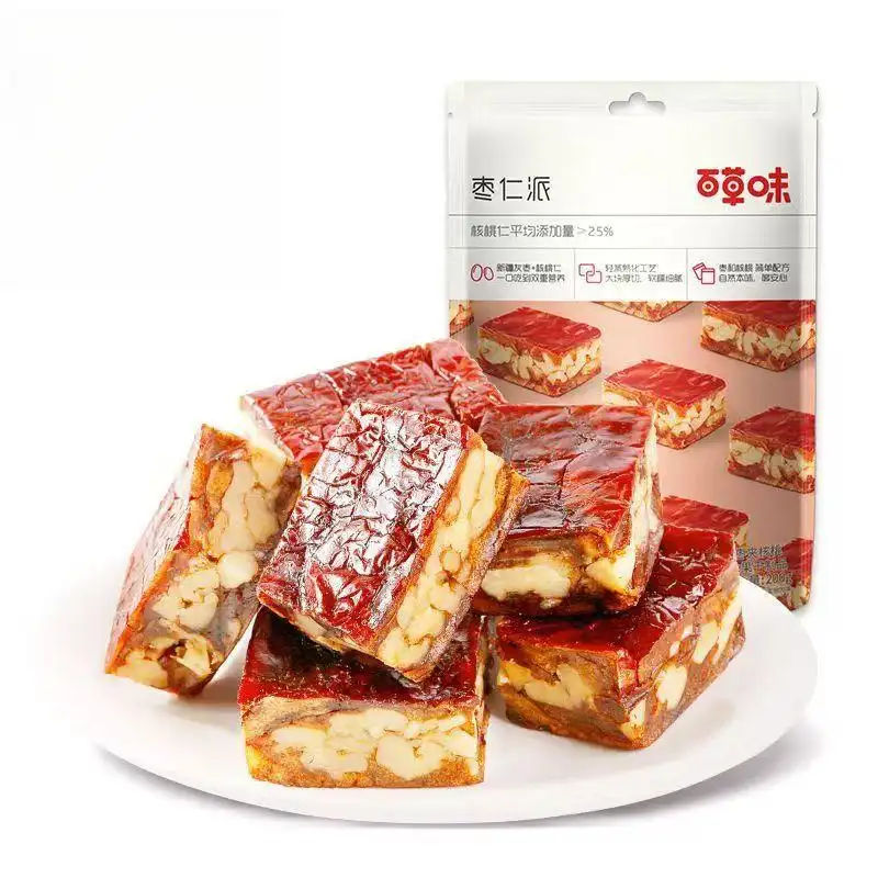 （卸売商品) 1kg 10袋 百草味 棗仁パイ(Temuタイプ)