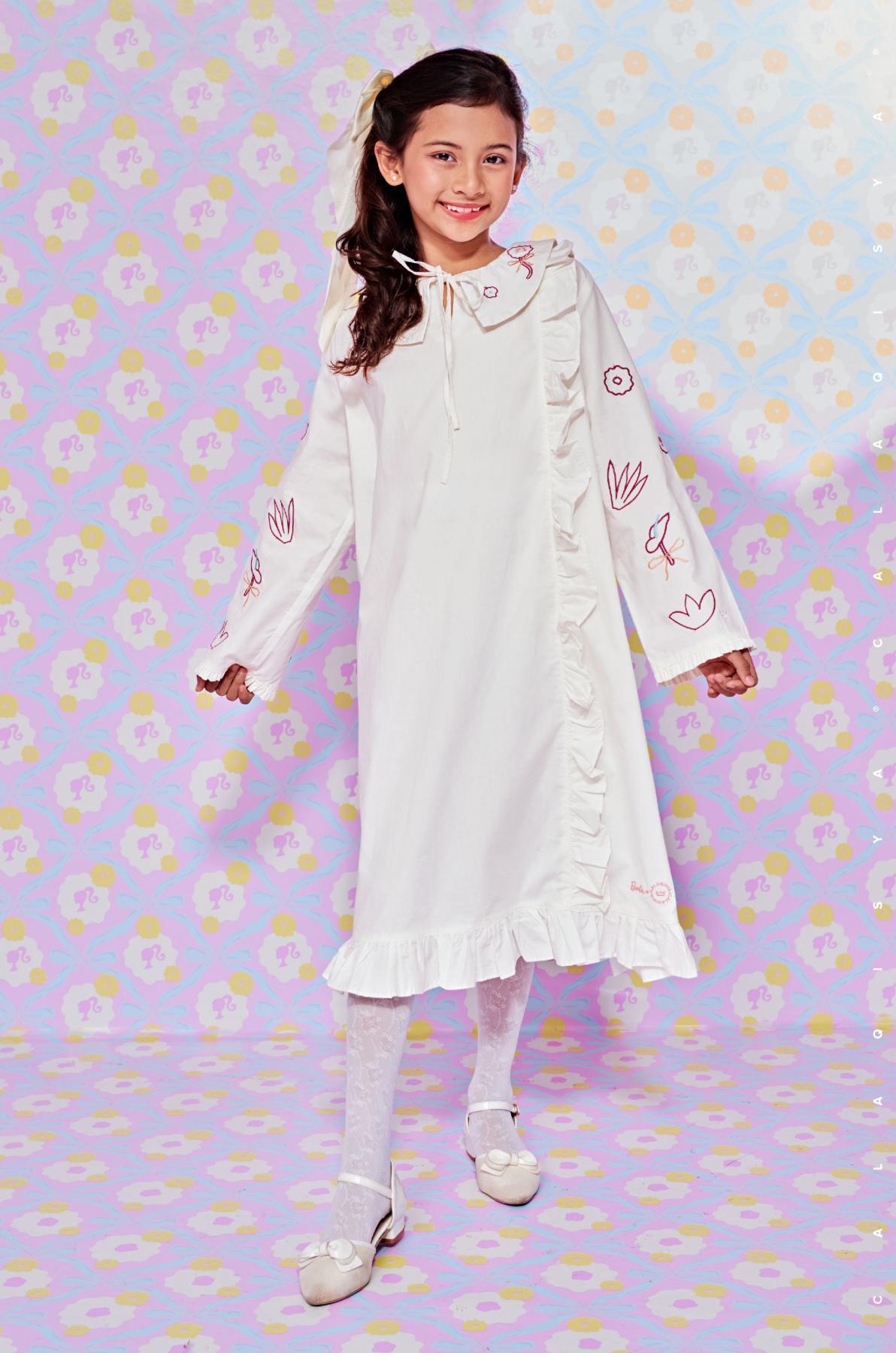 Barbie ™ DRESS KIDS IN OFF WHITE