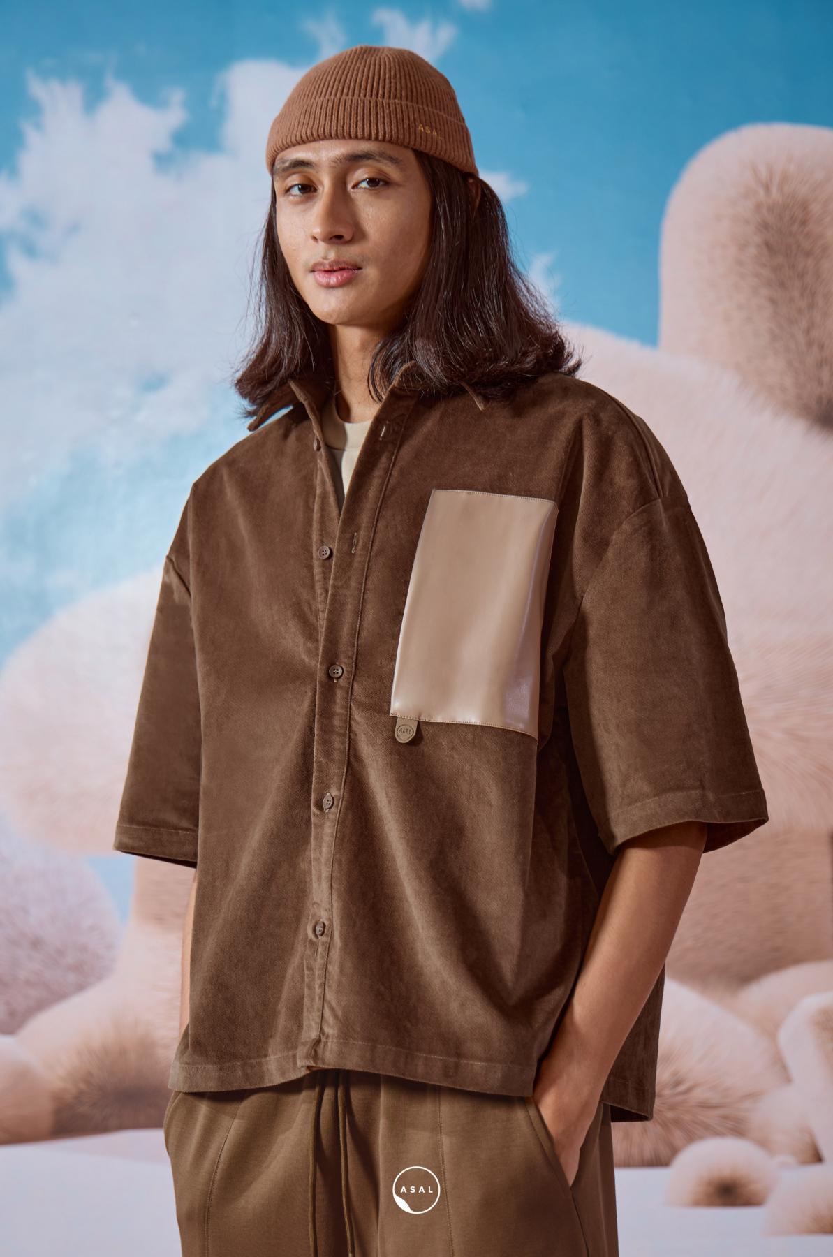 EGE CROP OVERSHIRT CHOCOLATE BROWN