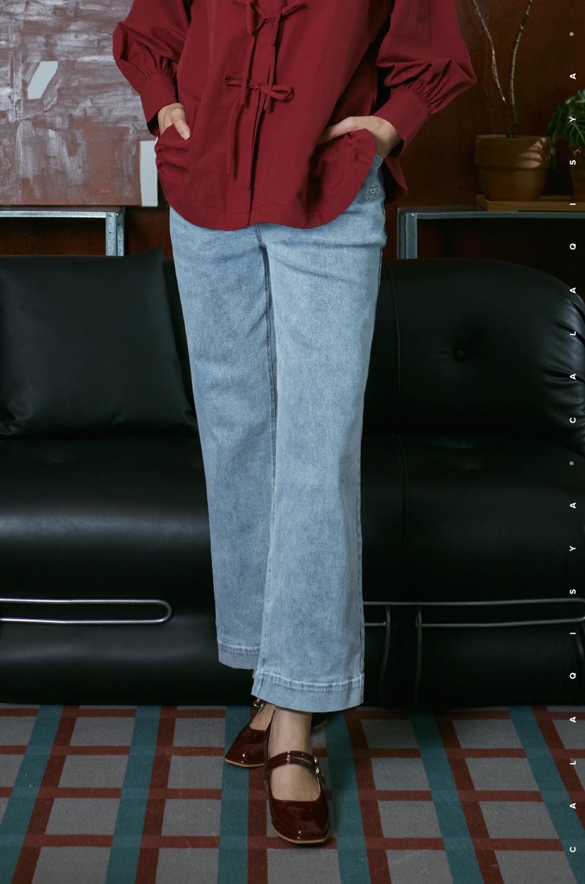 RANCH: FITZ PANTS IN BLUE WASHED DENIM