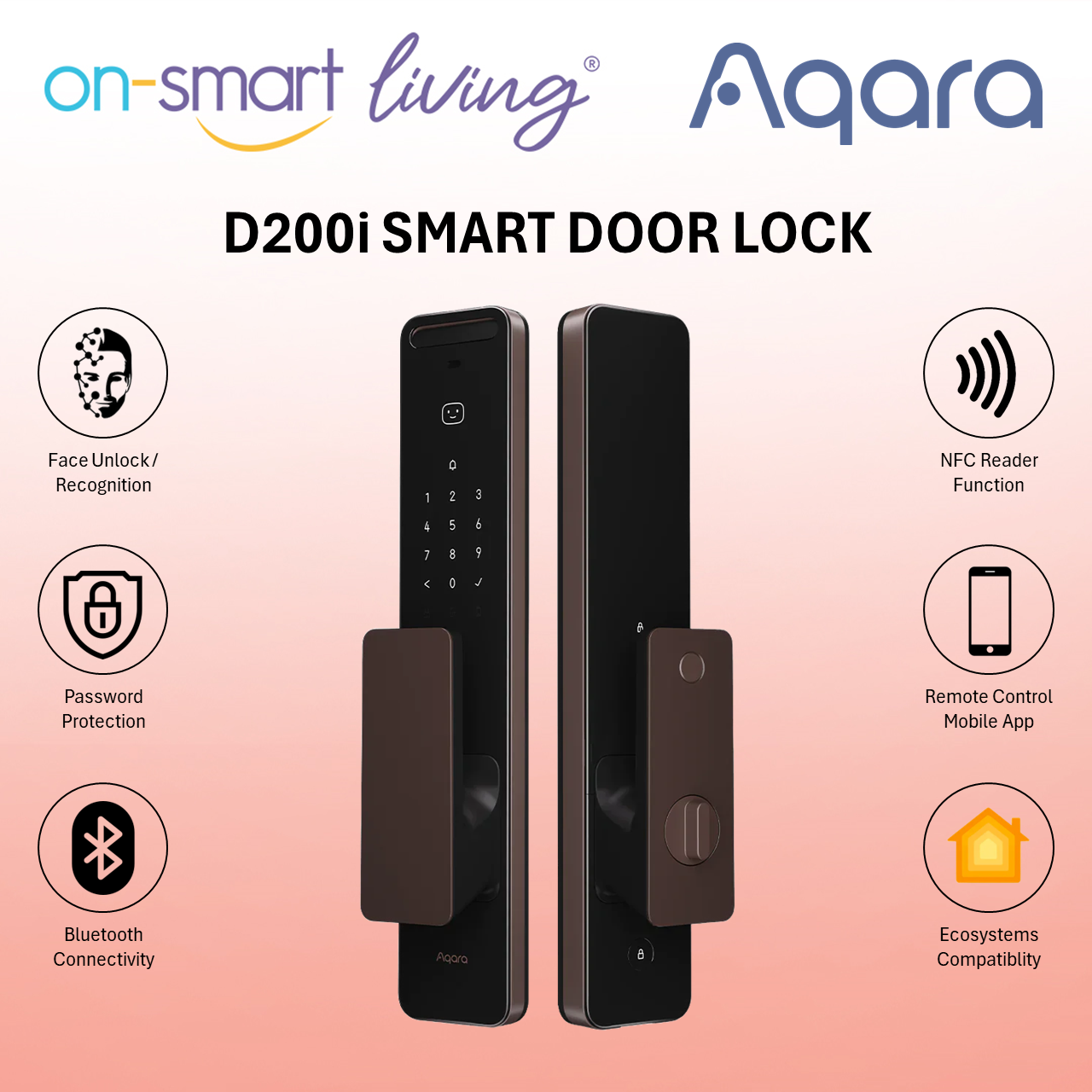 Aqara D200i Smart Door Lock 3D Face Recognition (Include Installation ...