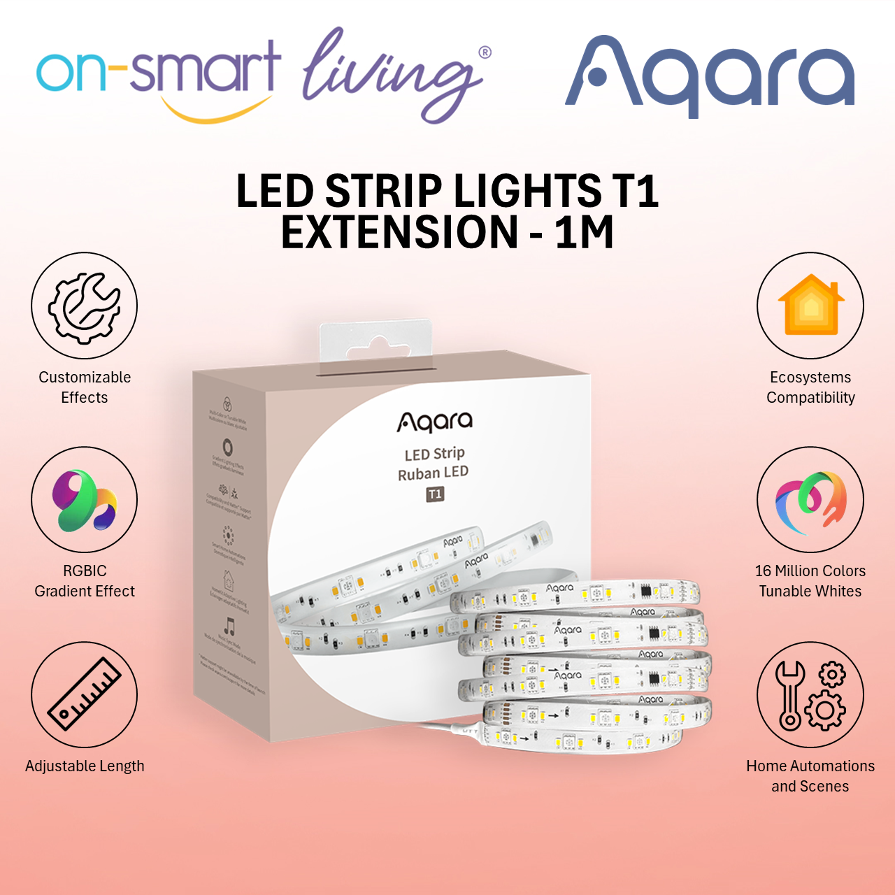 Aqara LED Strip T1 - Extension (1m) – OnSmart Living