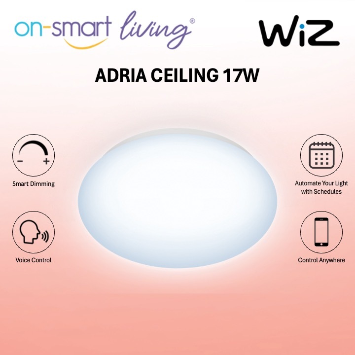 WiZ Adria Smart Wifi Dimmable Ceiling Light
