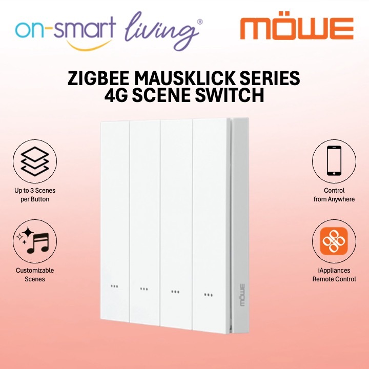 MOWE Zigbee Mausklick Series Scene Switch - 1G, 2G, 3G, 4G