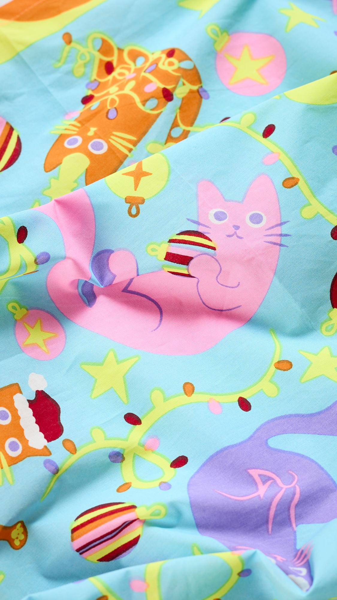 Purrrfect Christmas Knot Wrap