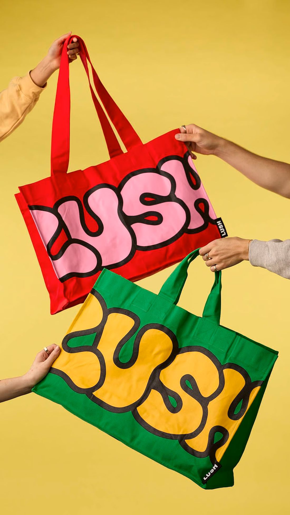 Retro Bubble Lush Big Bag - Green