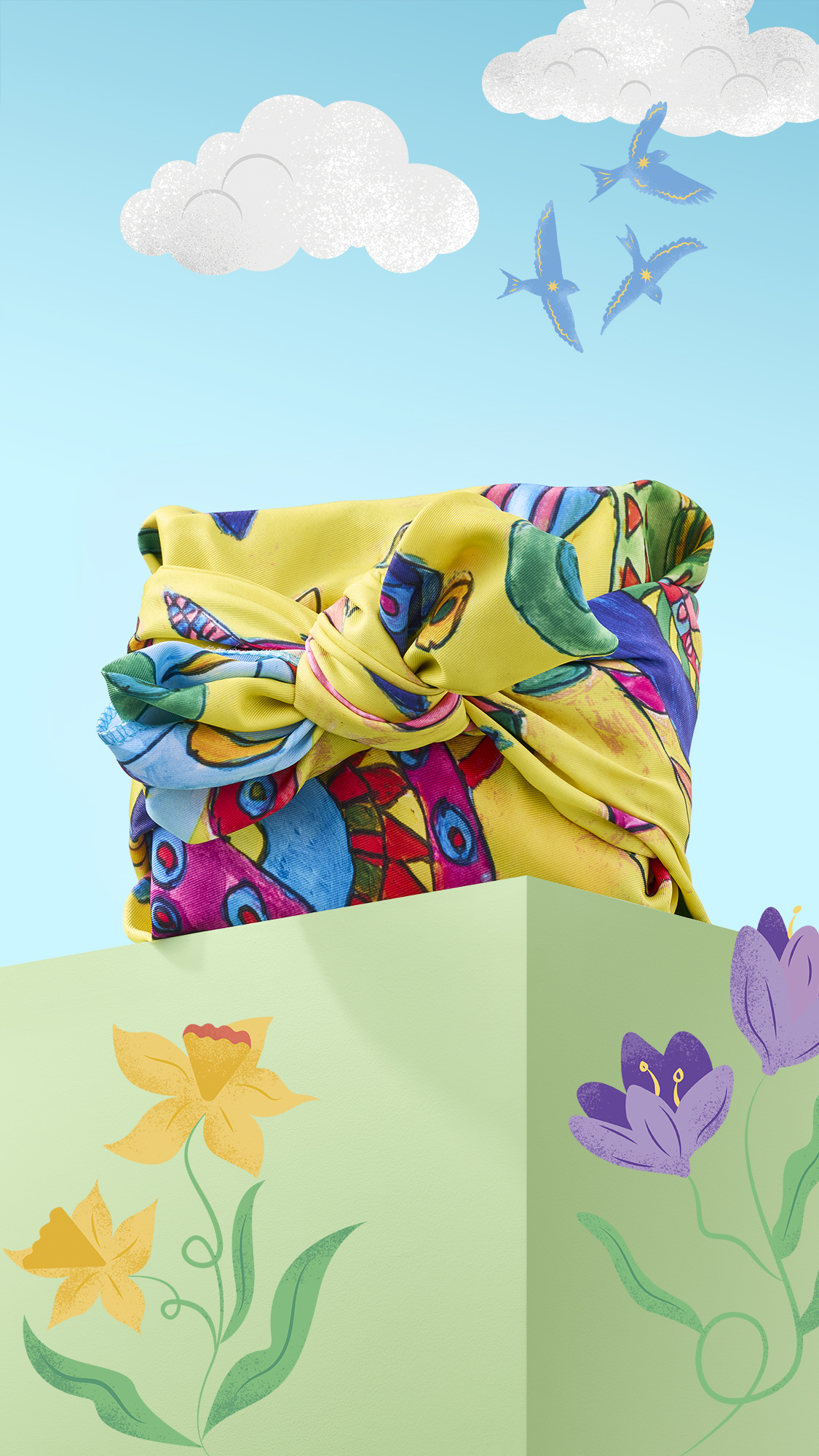 Birds Knot Wrap