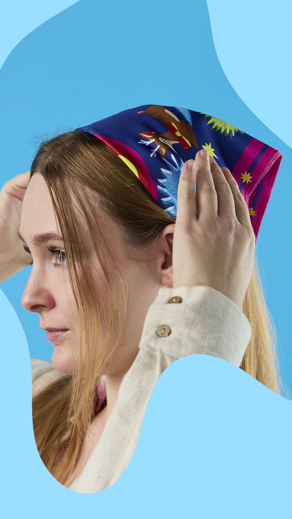 IT'S CHRISTMAS DEER KNOT WRAP