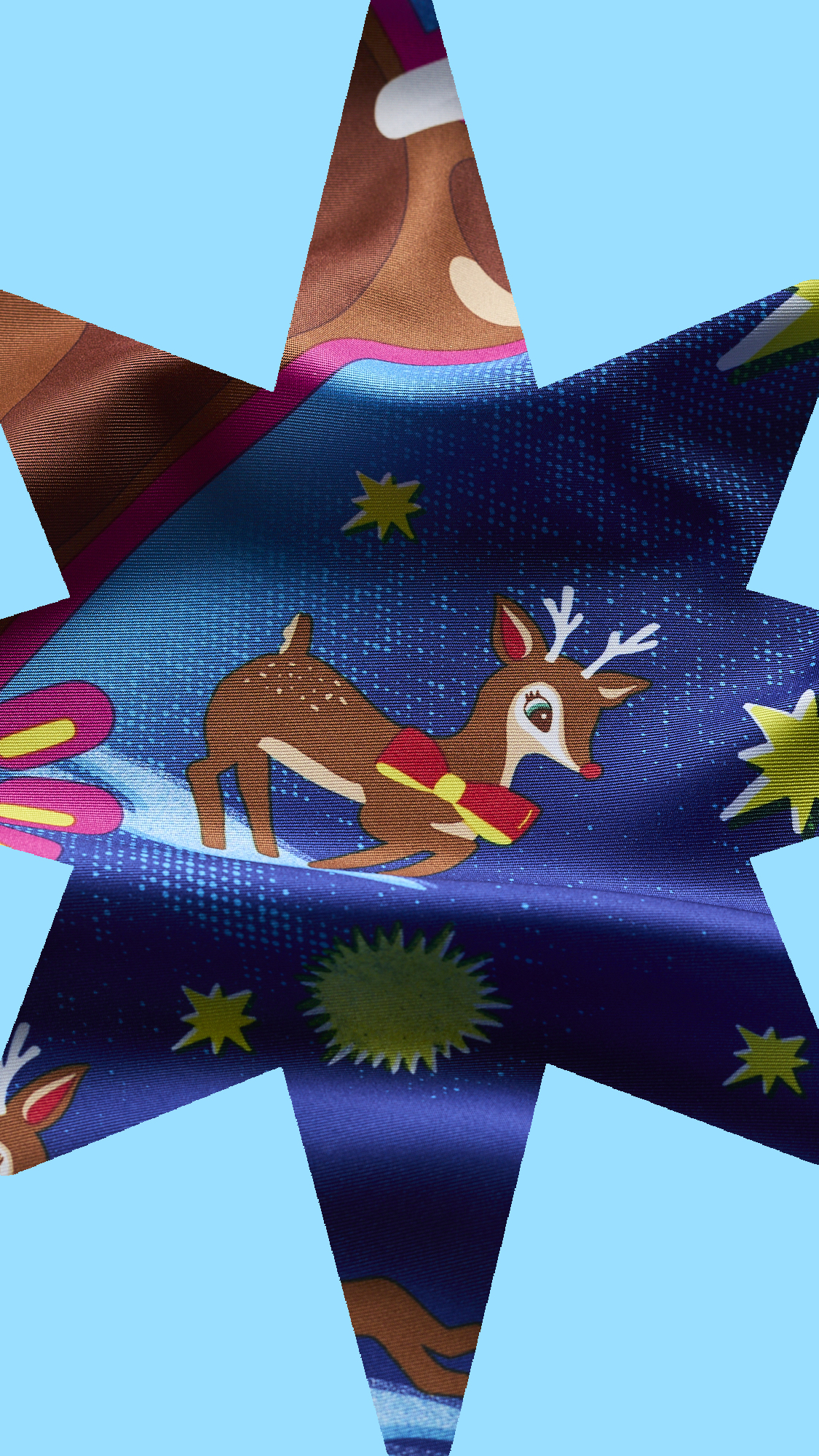 IT'S CHRISTMAS DEER KNOT WRAP