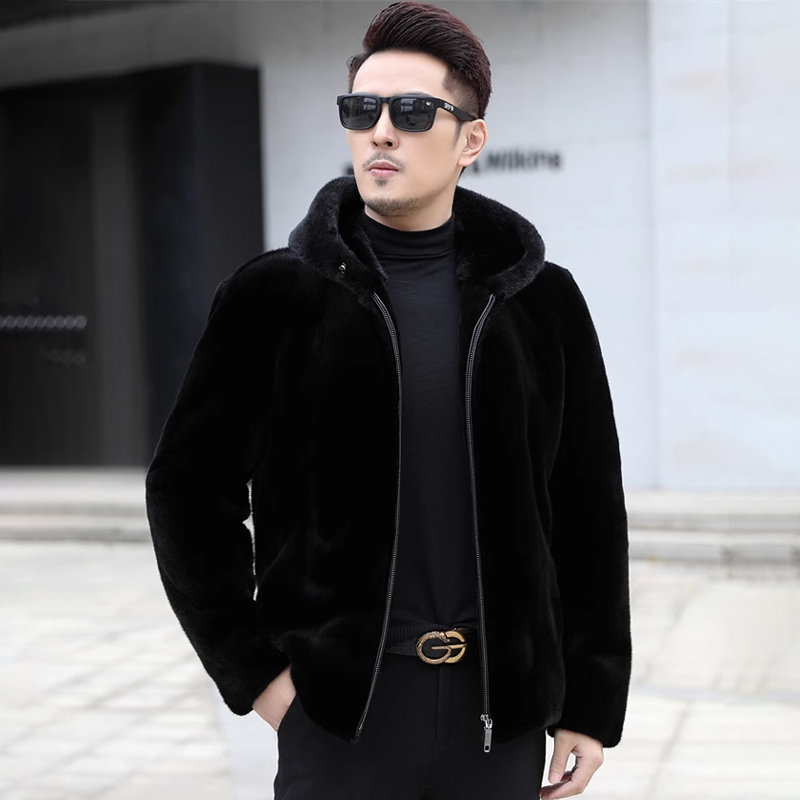 男士金貂絨外套大衣