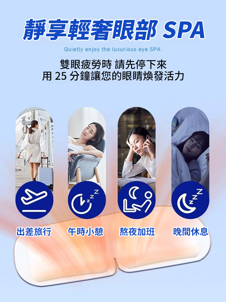 【淡眼紋助睡眠】葉黃素熱敷眼罩
