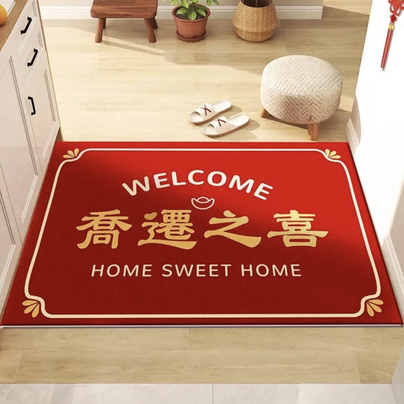 新年百福圖入戶地墊