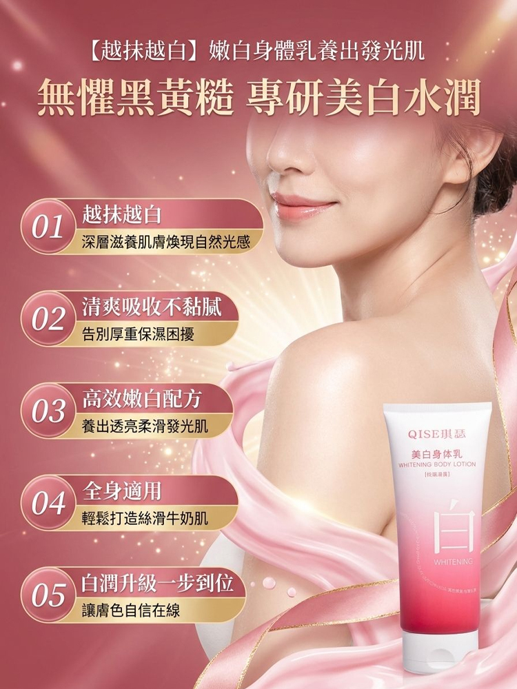 【越抹越白】嫩白身體乳養出發光肌