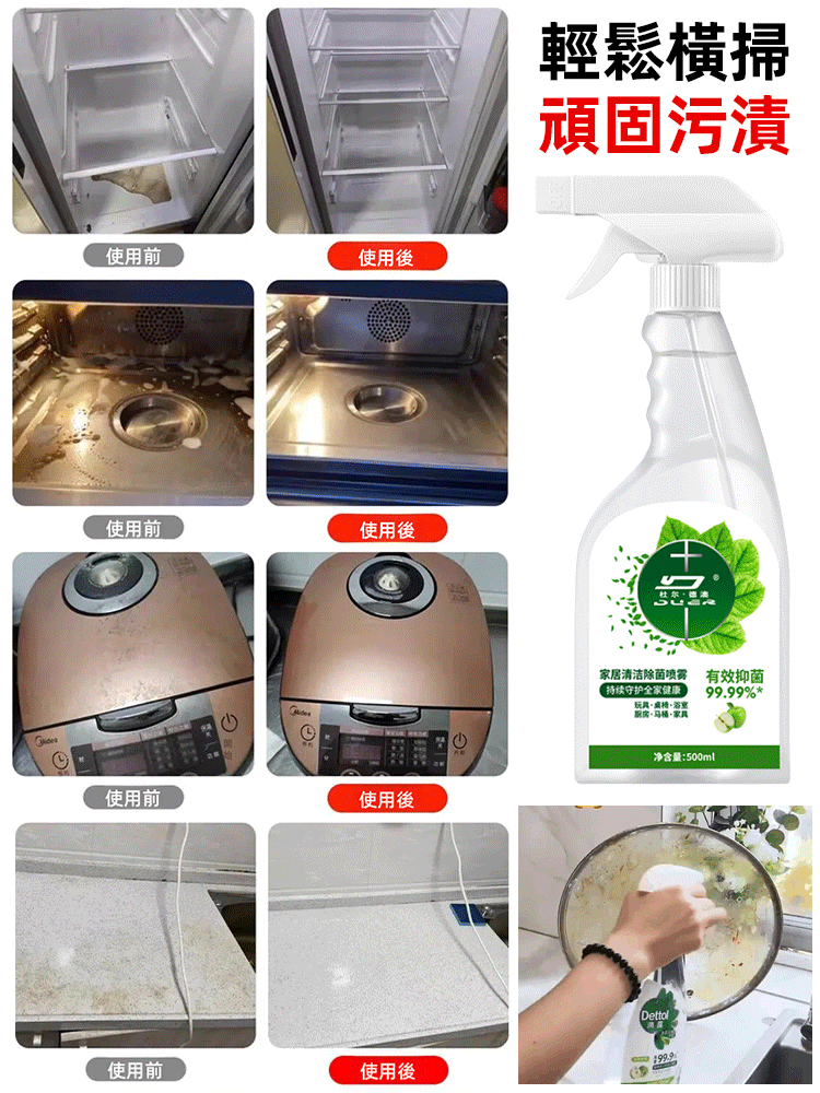 【除菌率99.9%】多功能除菌清潔劑