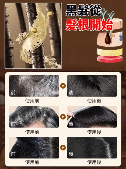 【白髮不再有】烏黑密髮片