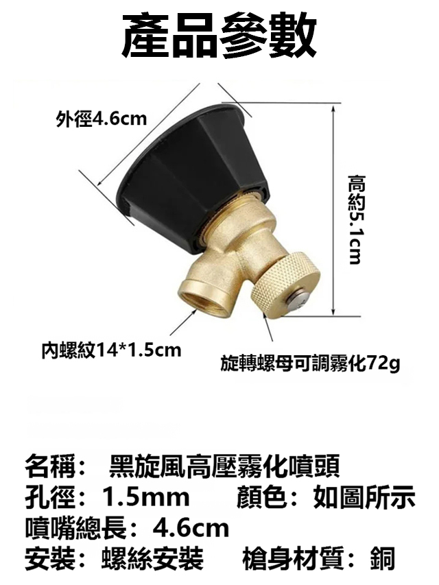 【輕鬆打藥一百畝】黑旋風高壓霧化噴頭