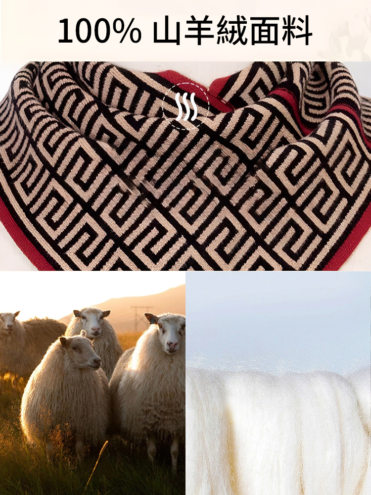 護衣領百搭針織三角巾